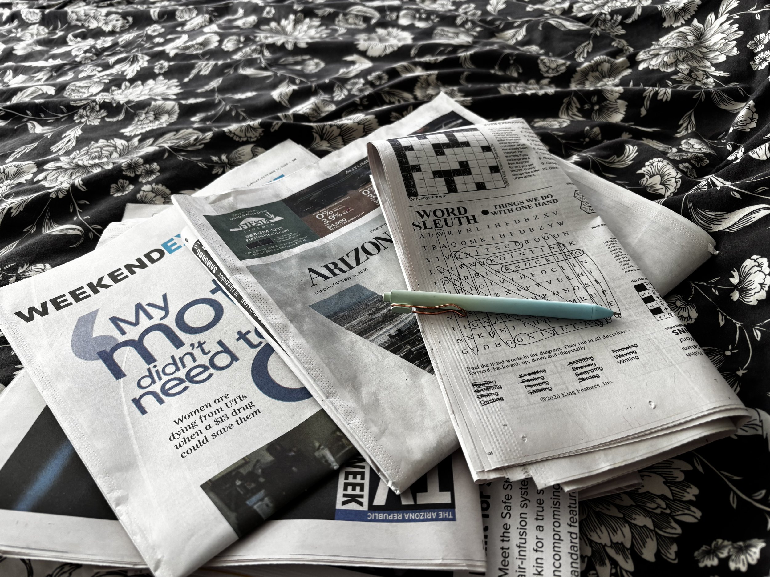 Land Lines Newspapers &amp; Erasing AI