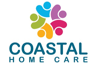 Colorful logo with stylized human figures surrounding a central point, and the text 'Coastal Home Care' beneath.