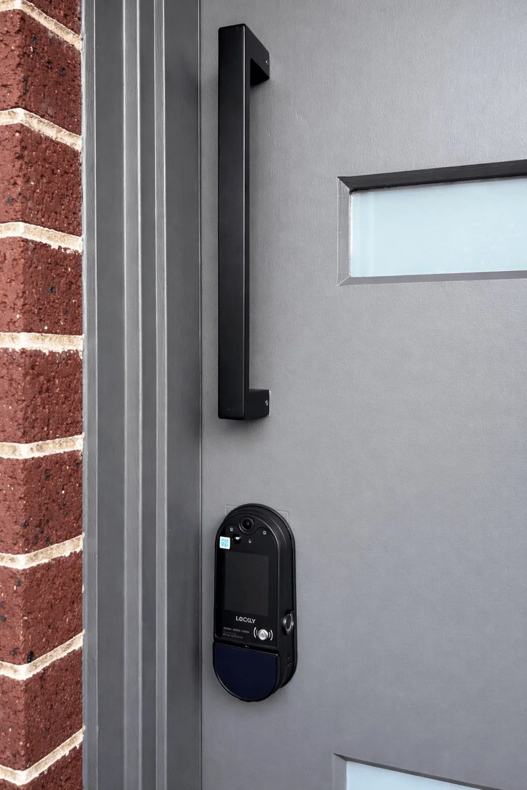 Electronic smart lock and new door handle installed, Heidelberg