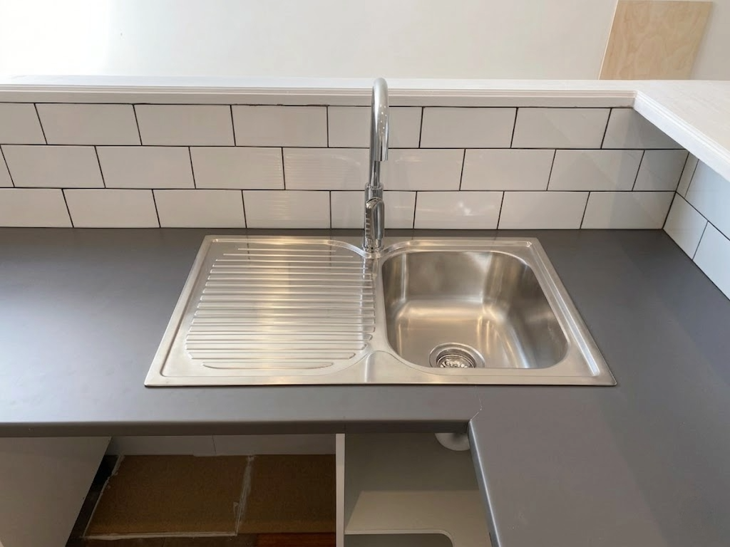 Small area wall tiling behind kitchen sink, Greensborough