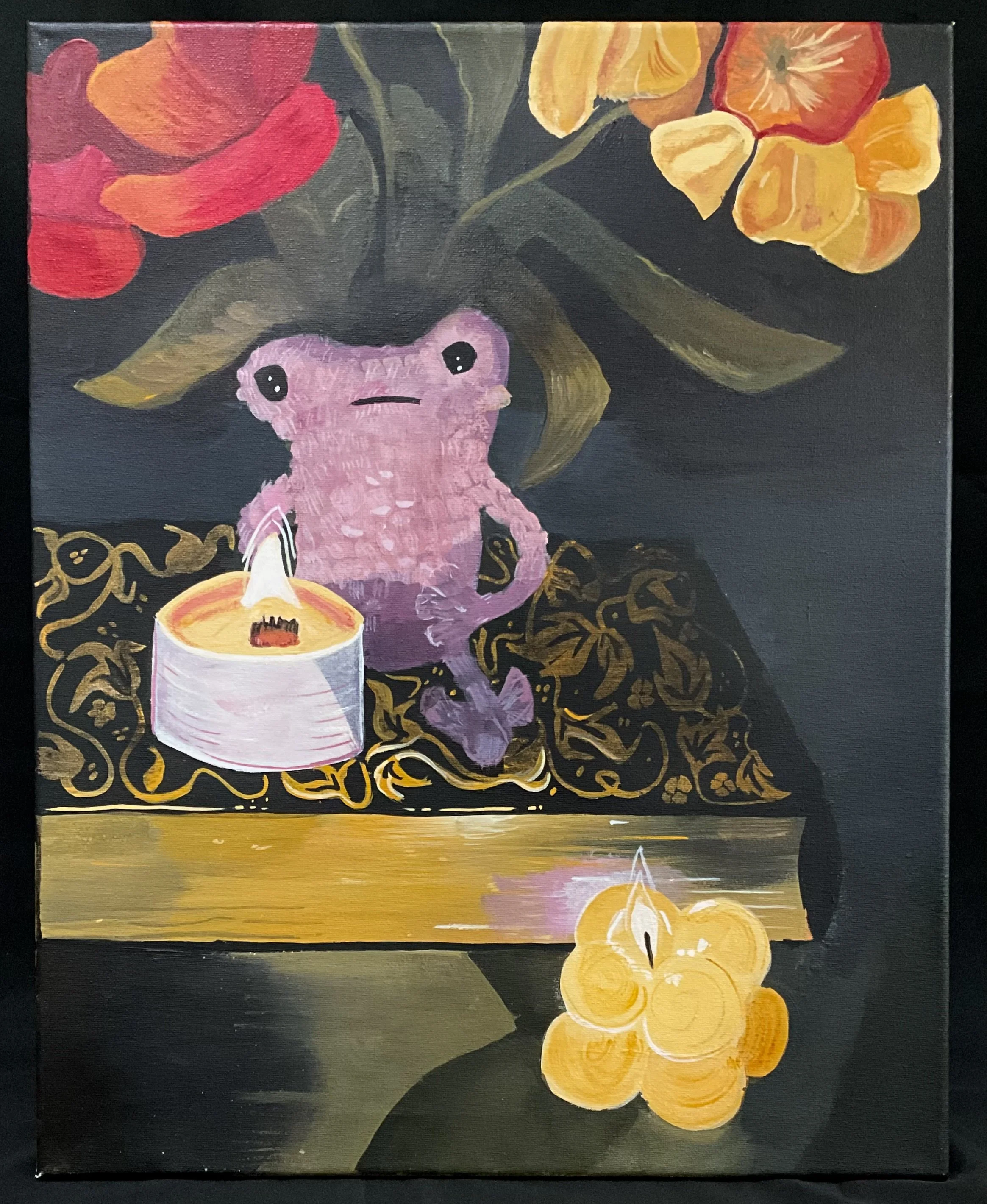 “Little Frog” Still-Life 
Medium: Acrylic paint
Winter 2025