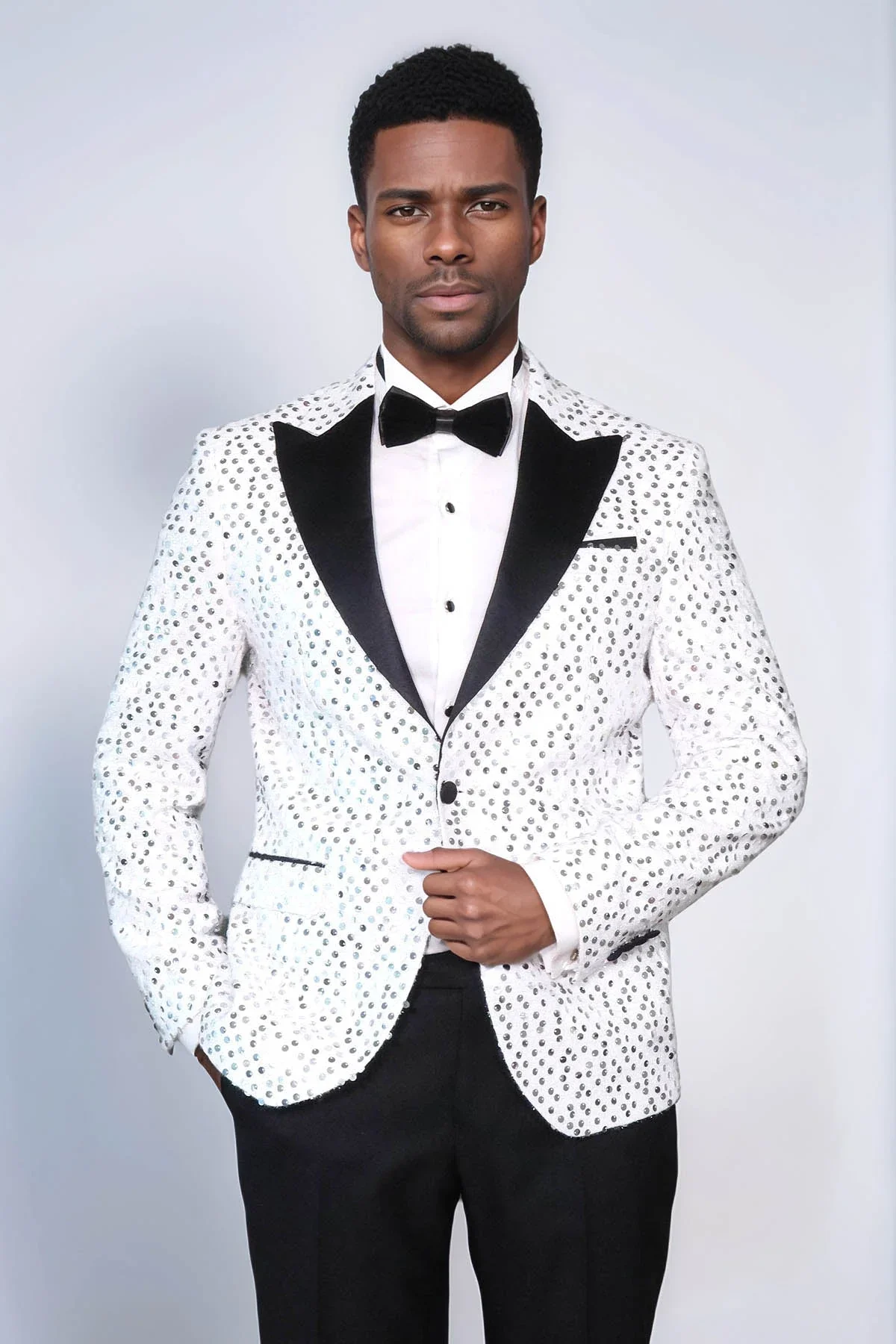 Luxury Sequin Tuxedo Jacket