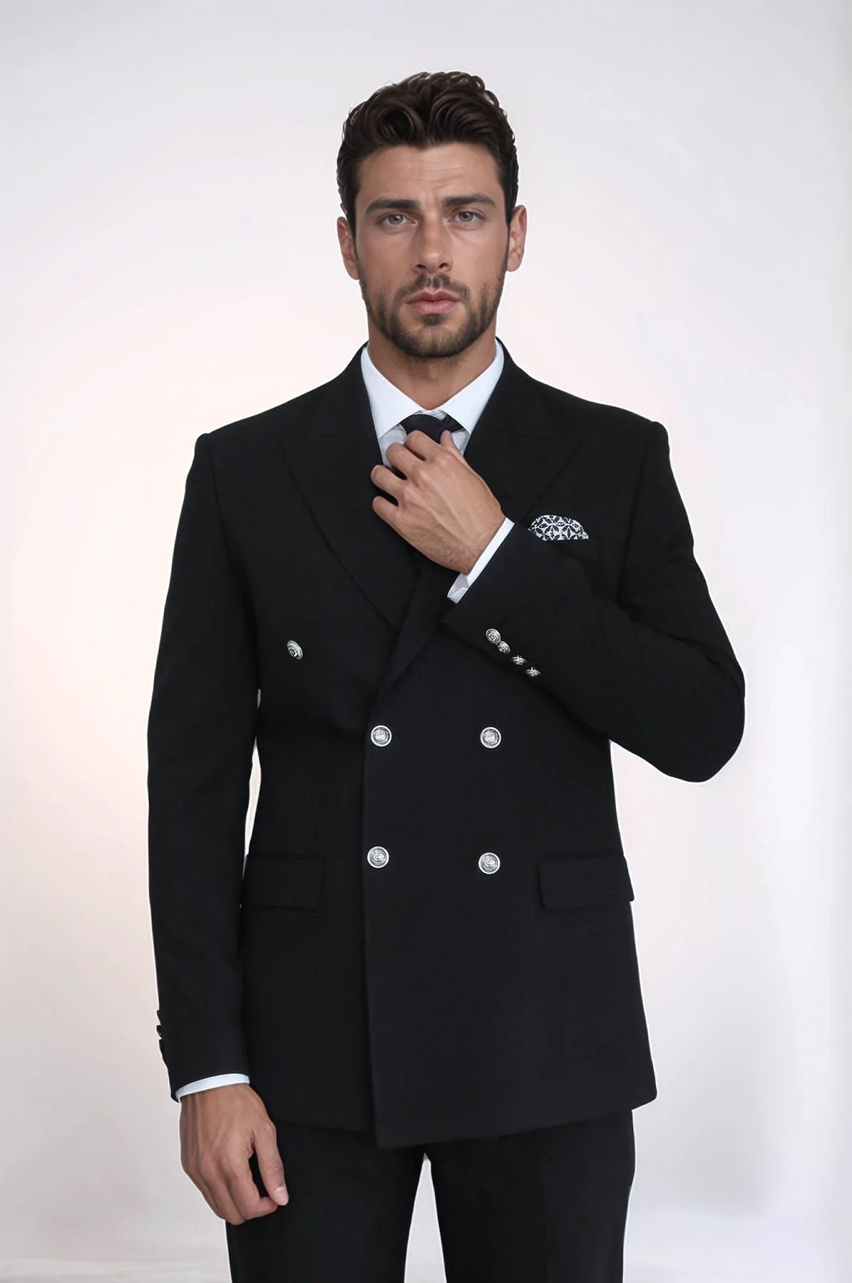 Elegant Double-Breasted Men's Suit