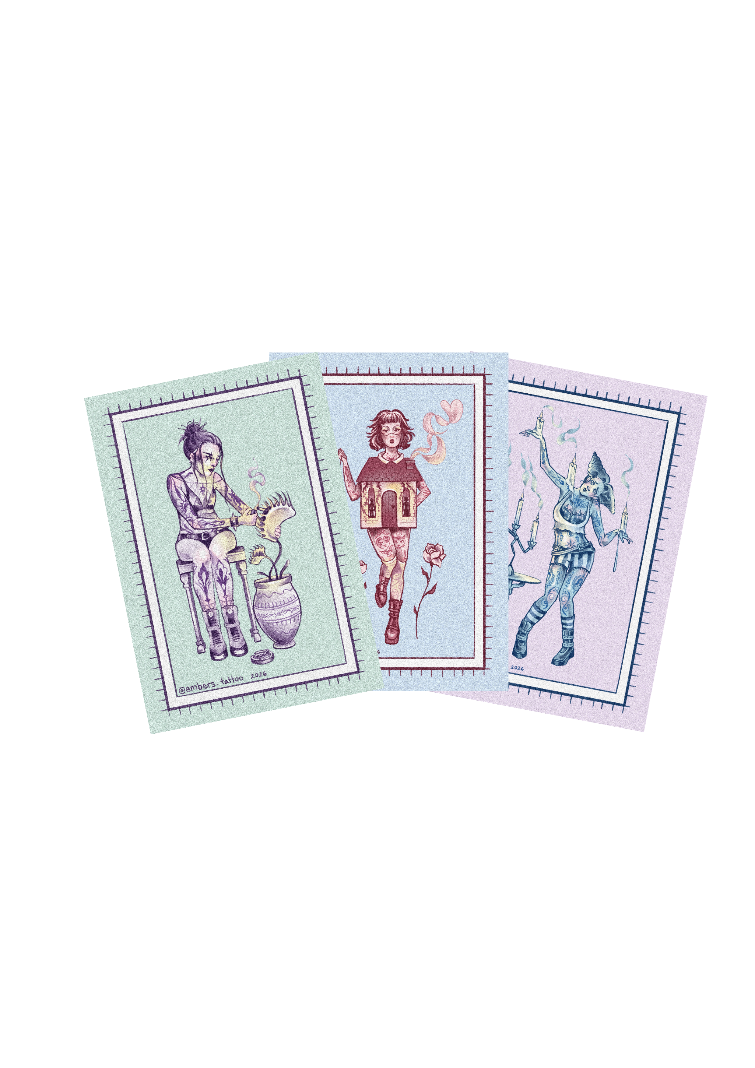 Smokey Lady 1 + 2 + 3 // A5 Print Bundle