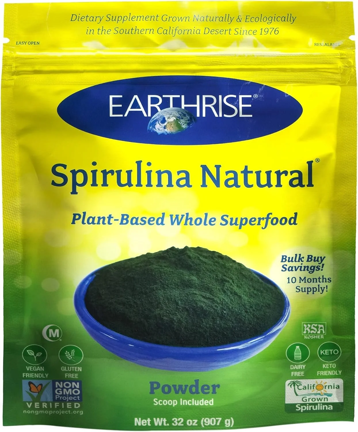 Spirulina Natural Powder - 2 lb bag