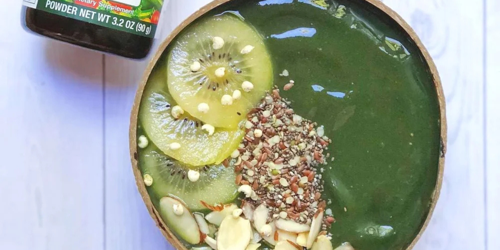 Strawberry Kiwi Spirulina Bowl