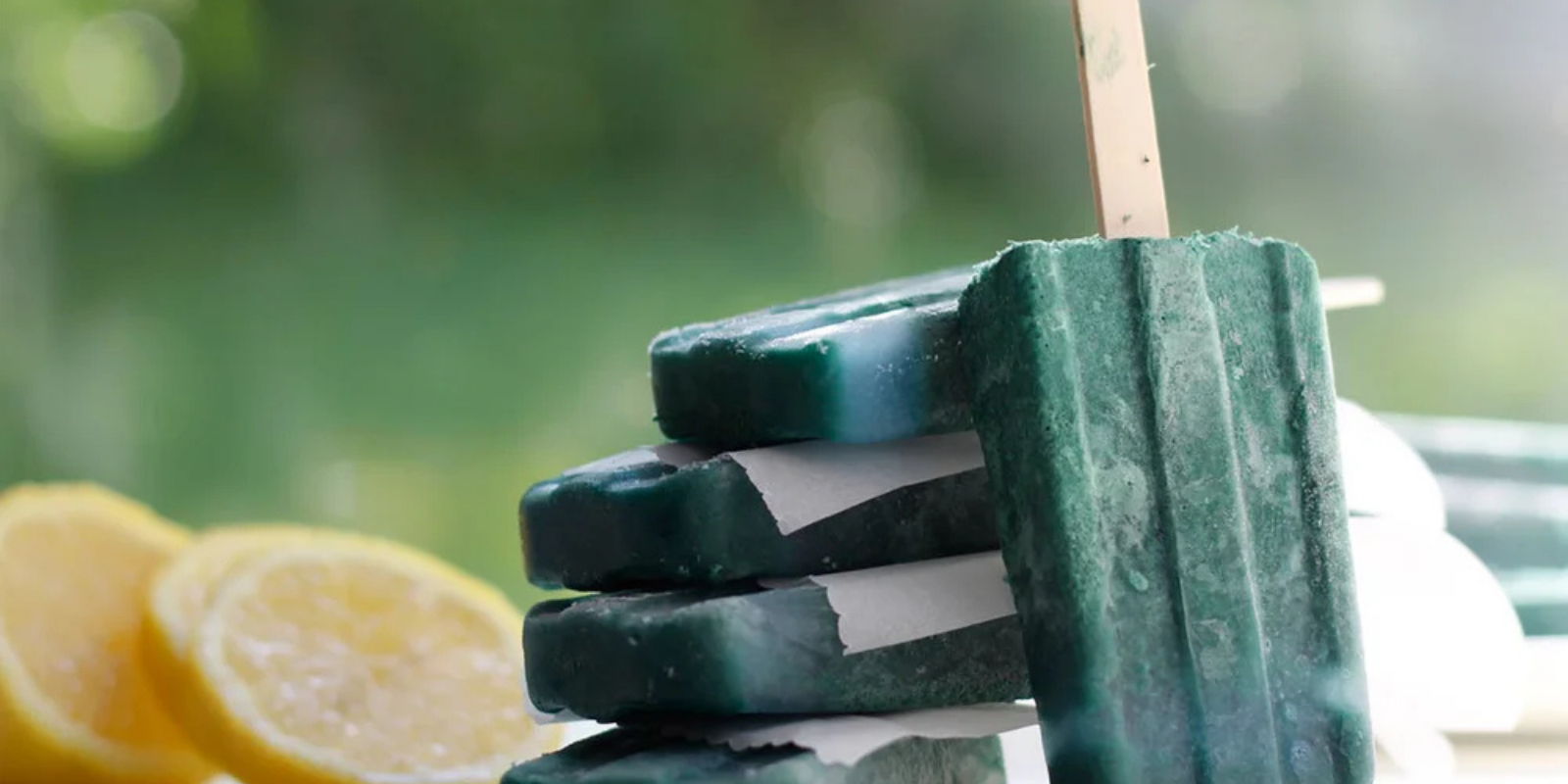 Lemon Spirulina Popsicles
