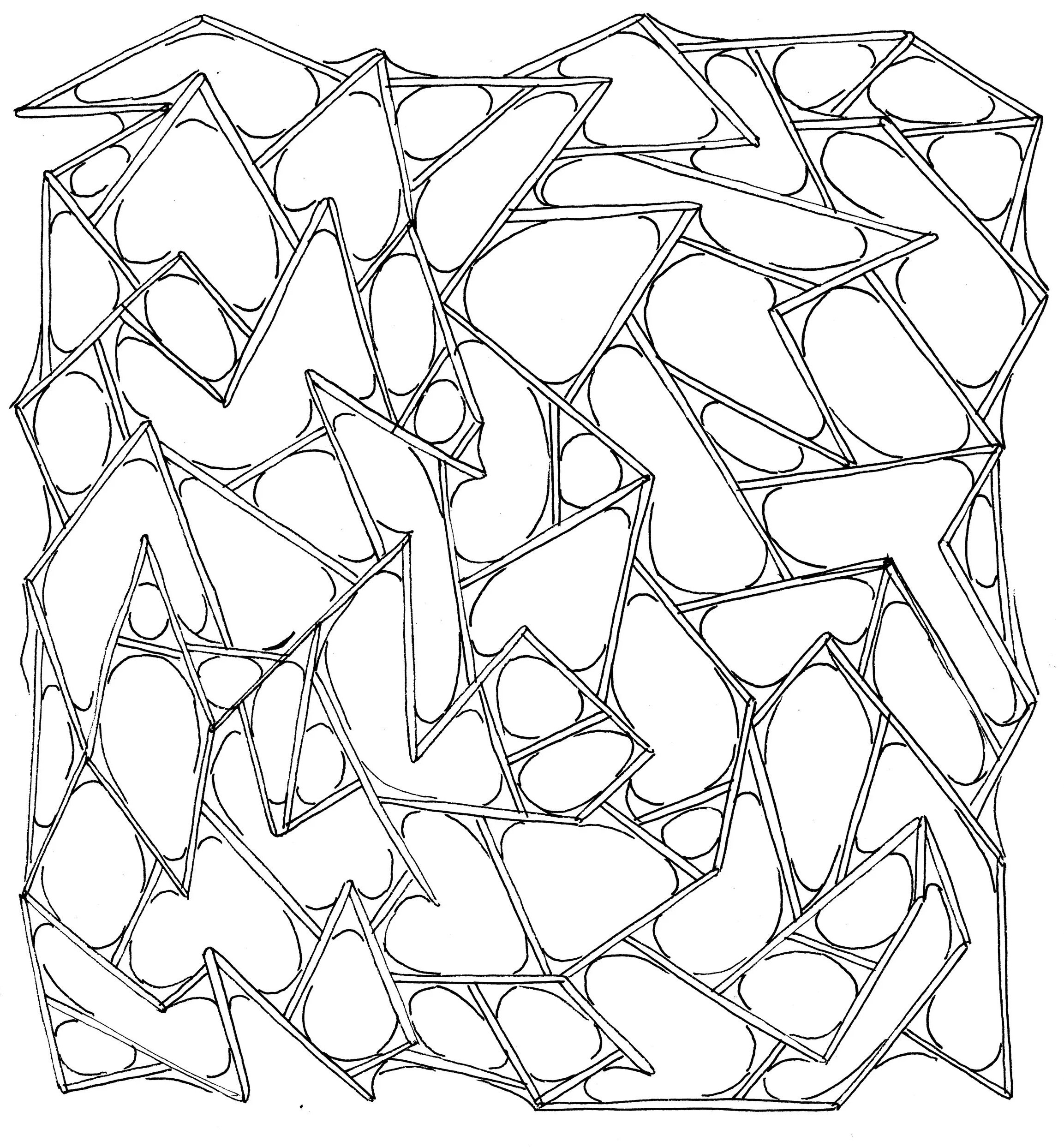Lines | Pen on paper | 6 x 5.5 inches 15 x 14 cm 