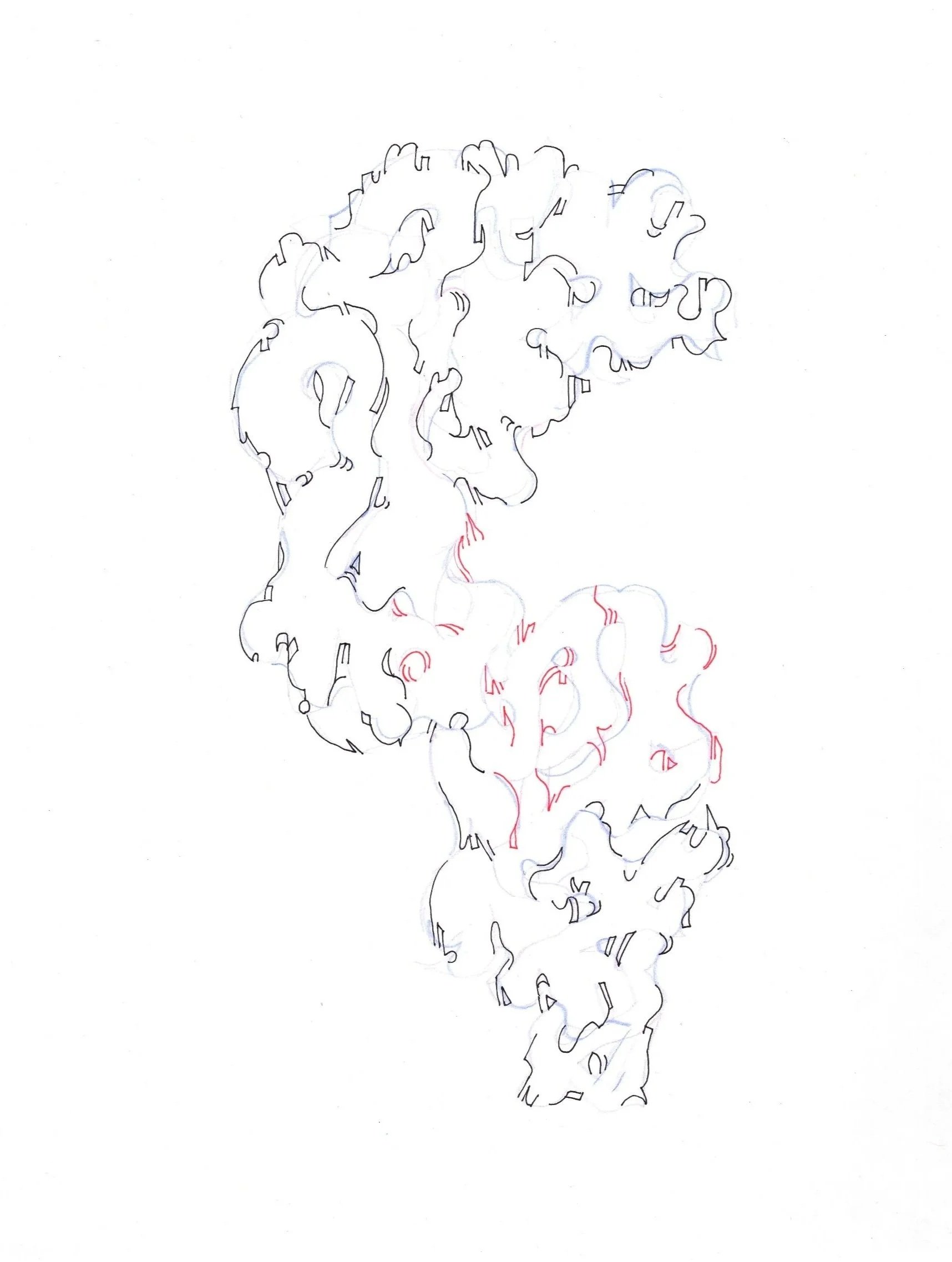 Soft 2 | Colored pencil & pen on paper | 11 x 8.5 inches 27.9 x 21.5 cm