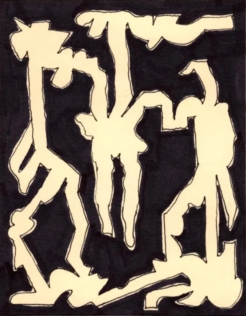 Hang | Pen on paper | 4.6 x 3.6 inches 11.6 x 9 cm