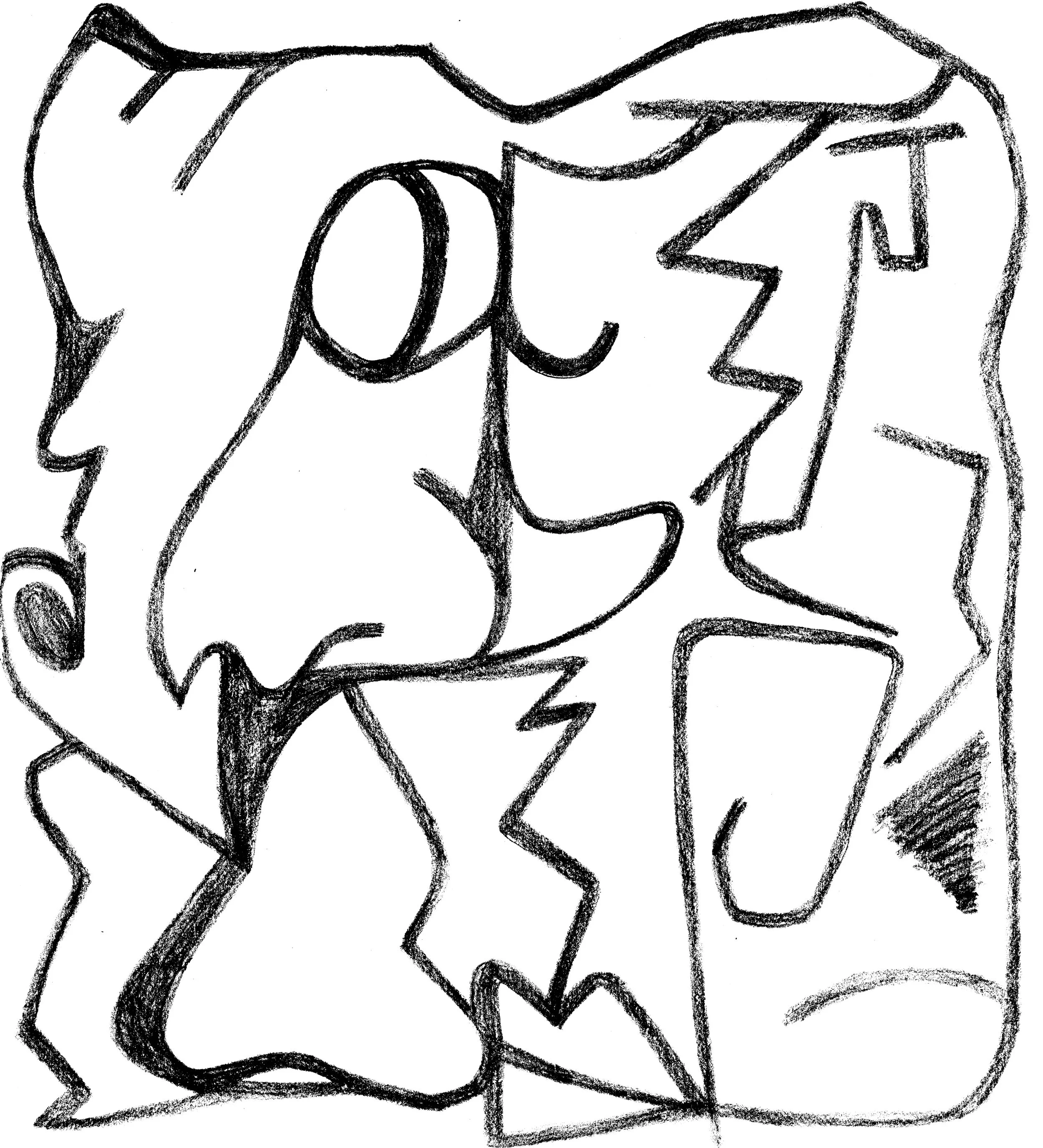 Profile | Graphite on paper | 7.75 x 7.5 inches 19.6 x 19 cm