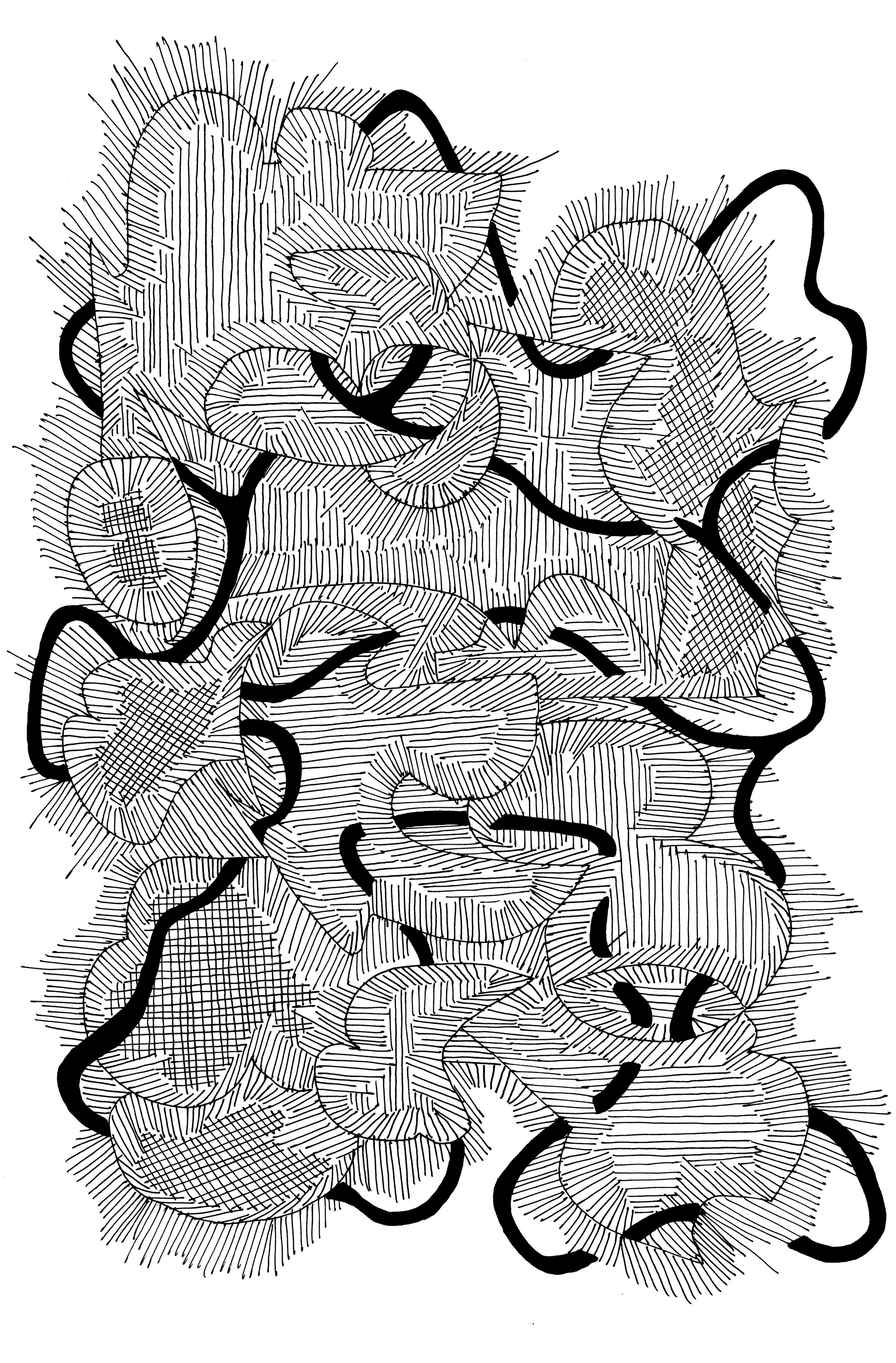 Sung 3 | Pen on paper | 10 x 6.5 inches 24.5 x 16.5 cm