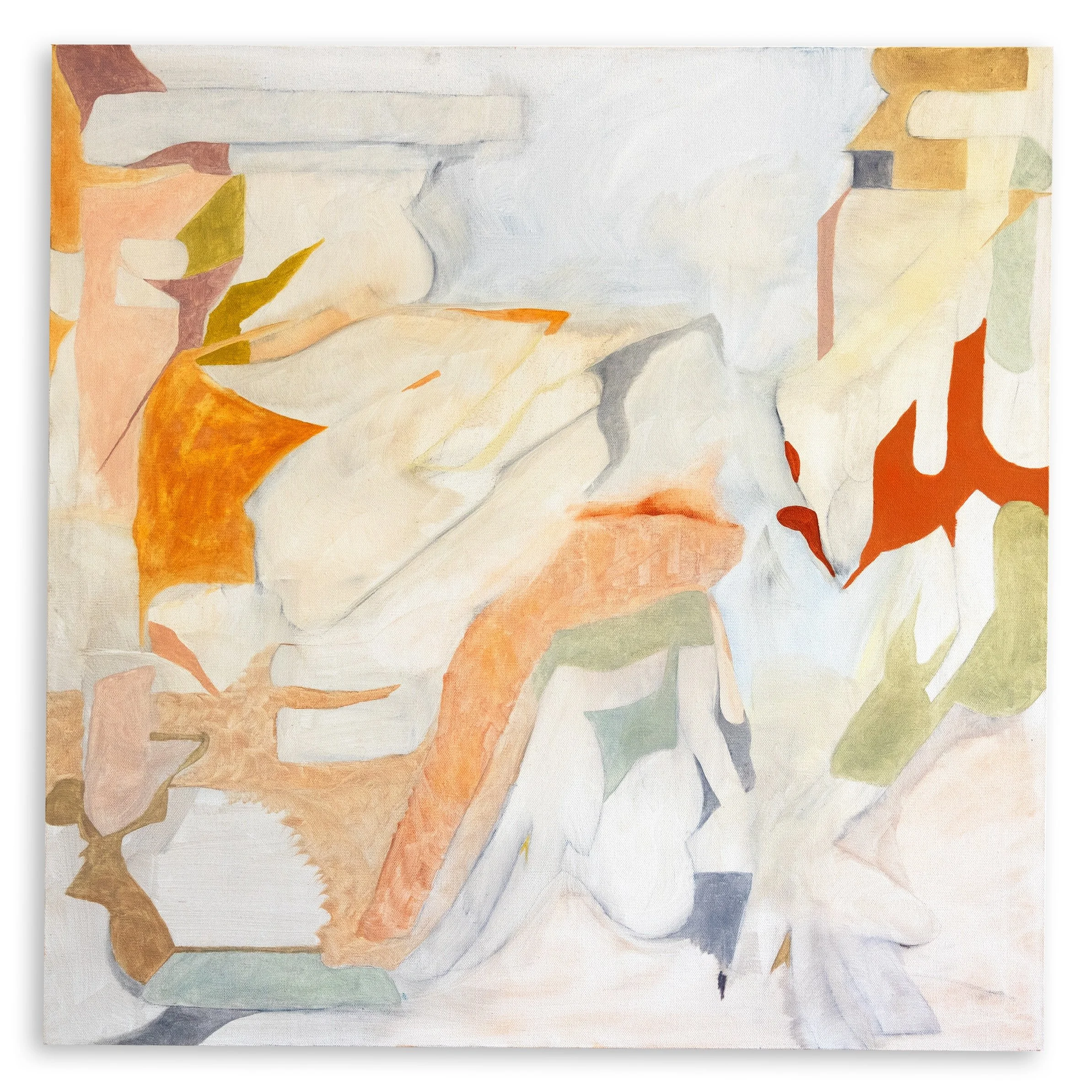 Sunburn 2025 | Charcoal & oil on canvas | 30 x 30 inches 76.2 x 76.2 cm