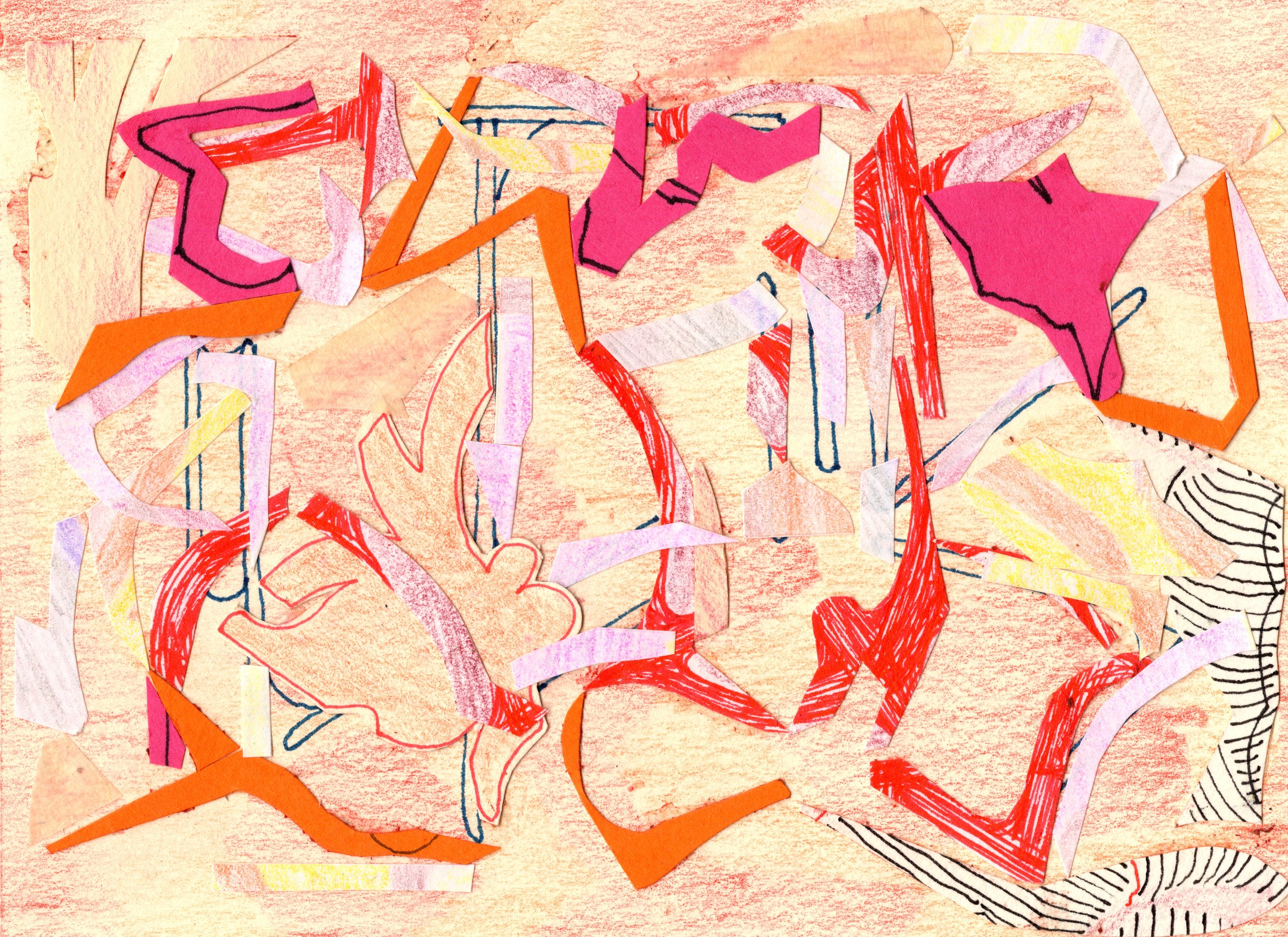 Pink, Orange 2026 | 4 x 5.2 inches 10 x 13.2 cm