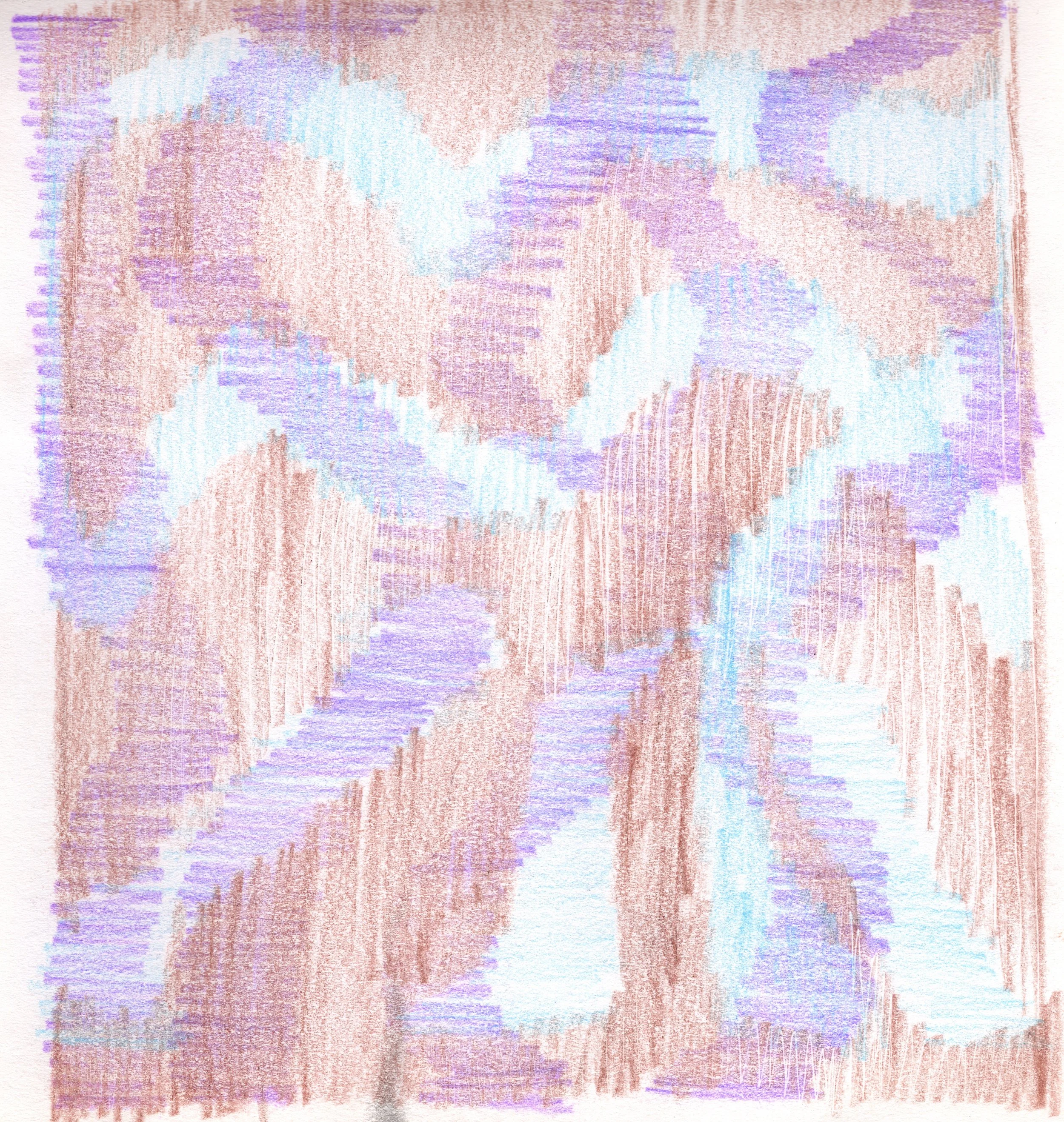 Smudge 2 | Colored pencil on paper | 7 x 7 inches 17.78 x 17.78 cm