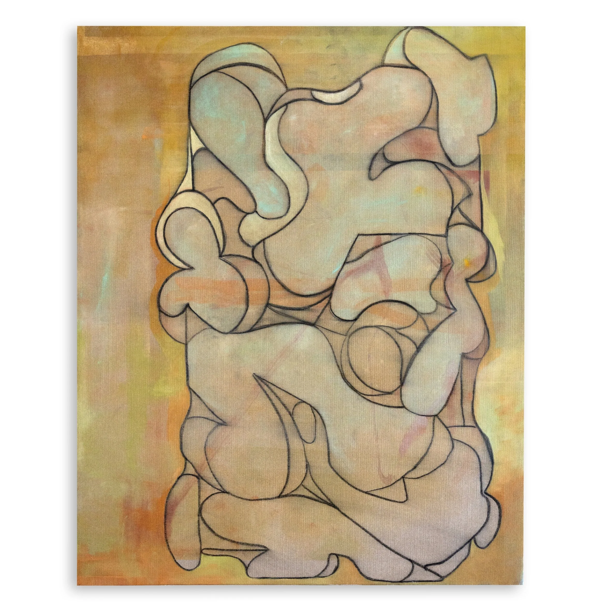 Chueca 2025 | Charcoal & oil on unprimed canvas | 30.5 x 24.5 inches 77.47 x 62.23 cm | Sold