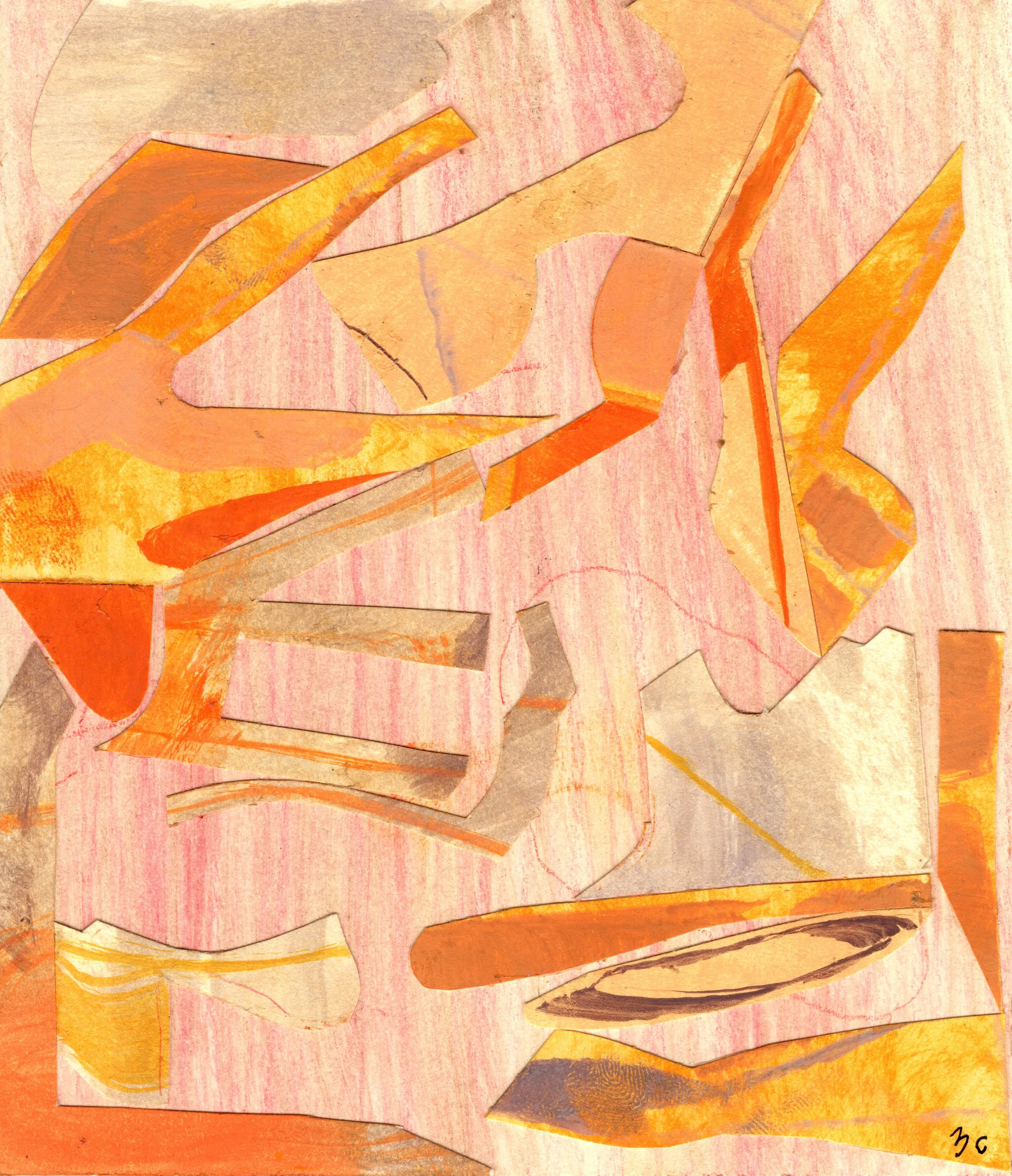 Pink/Tangerine 2025 | 5 x 4.25 inches 12.7 x 10.7 cm		
With frame 10.35 x 9.25 inches 26.2 x 23.4 cm | Sold
