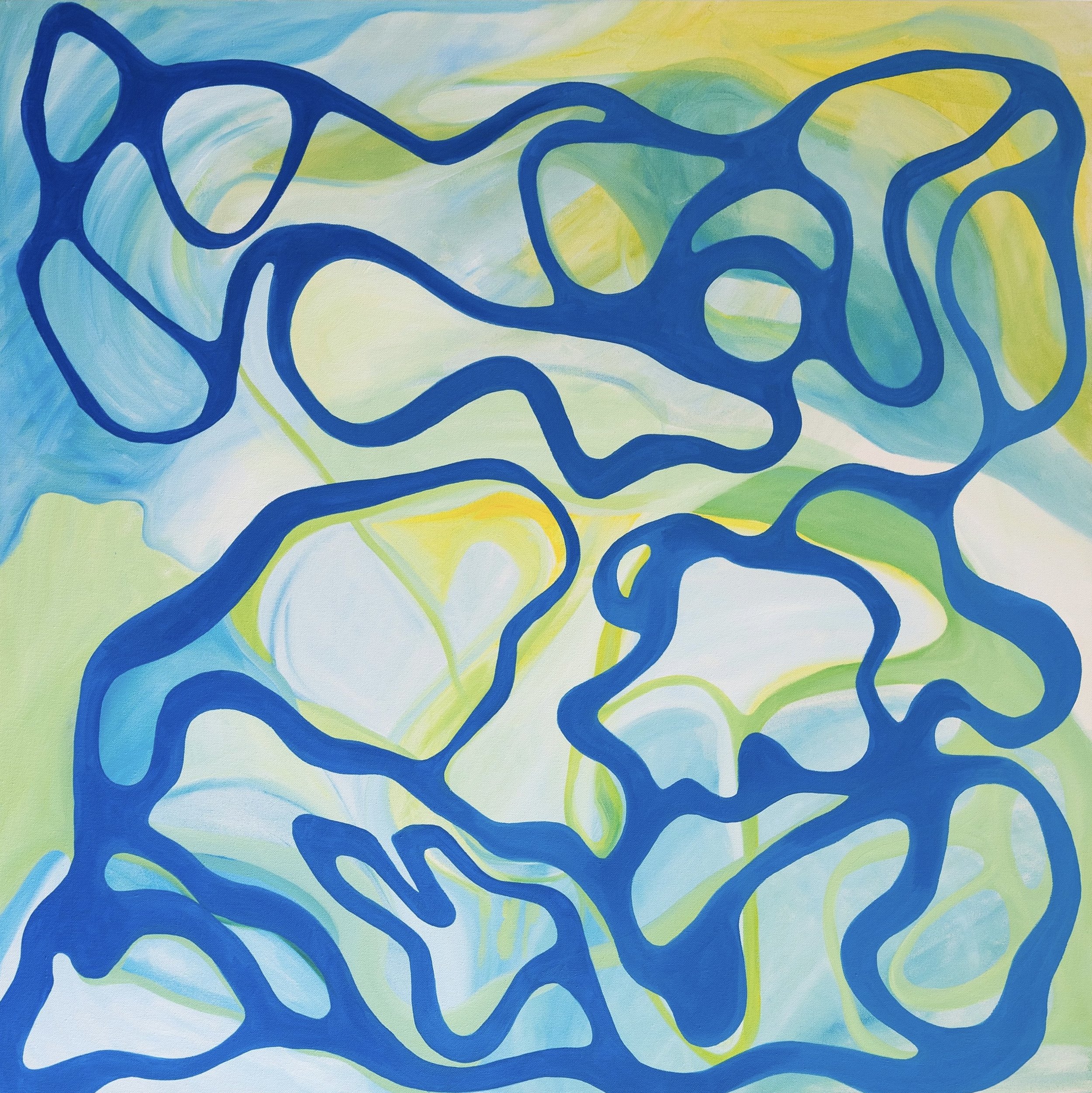 Blue Gate | 36 x 36 inches 91.4 x 91.4 cm
