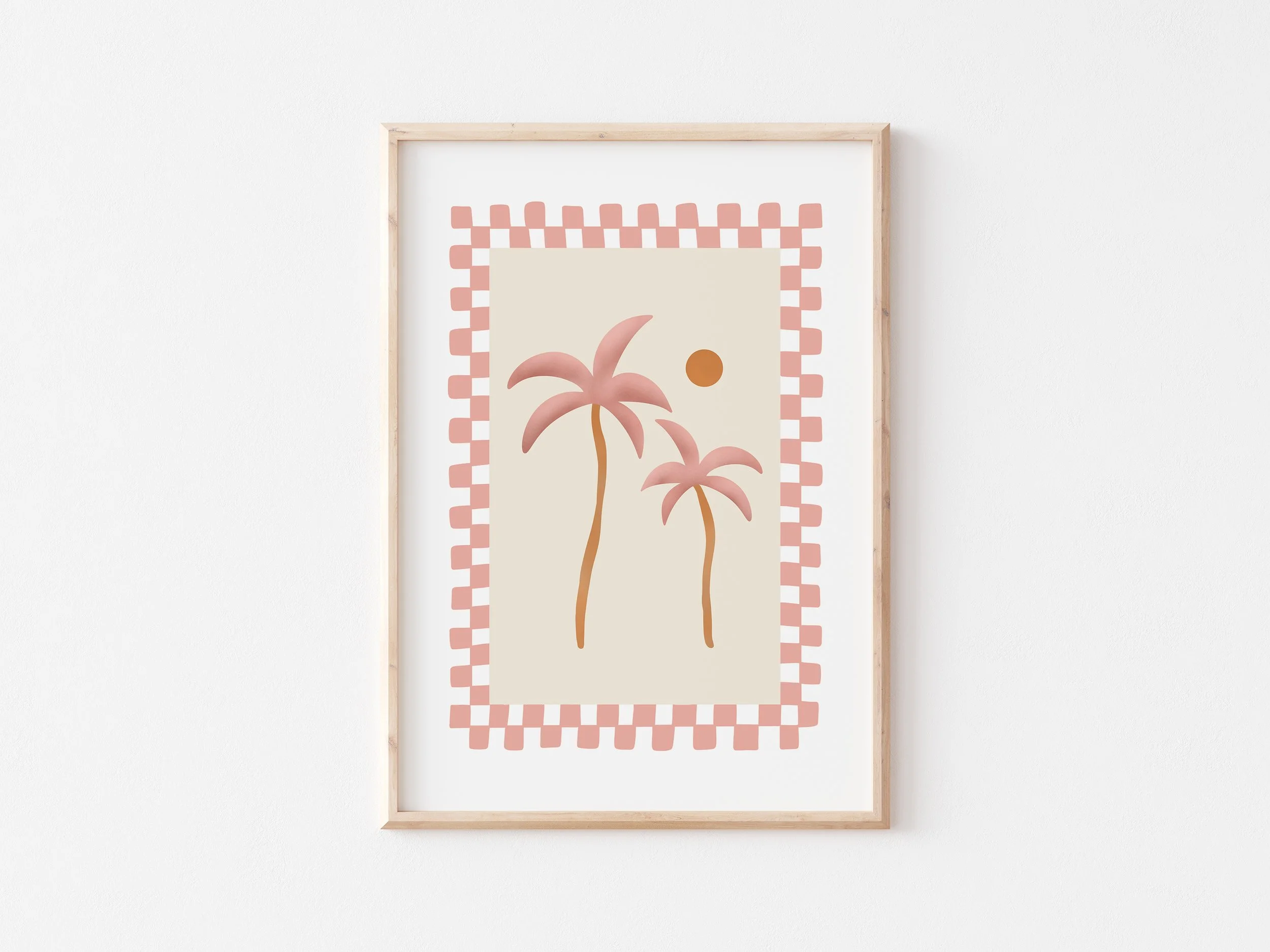 Pink Palms Print