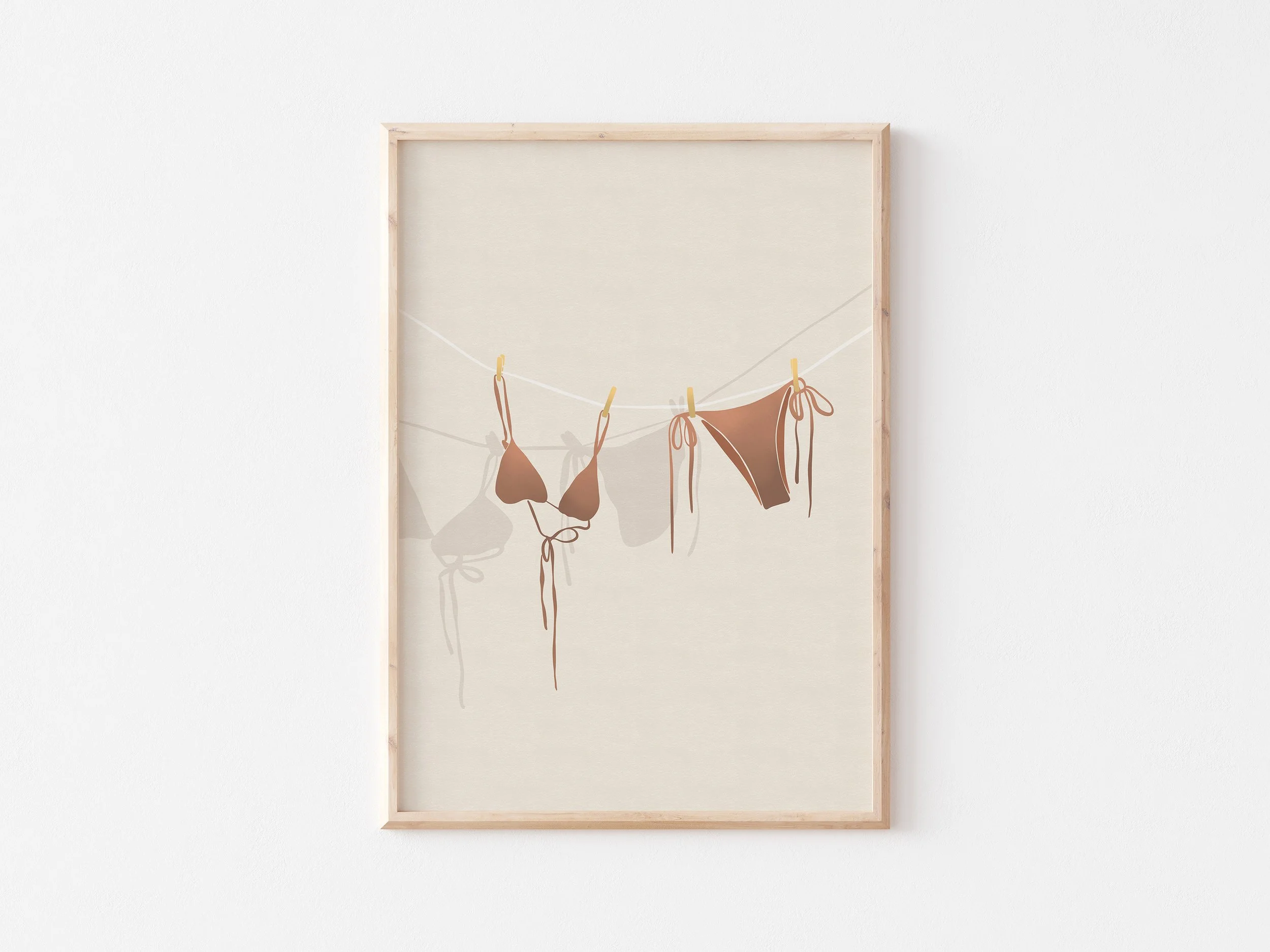 Brown Bikini Art Print