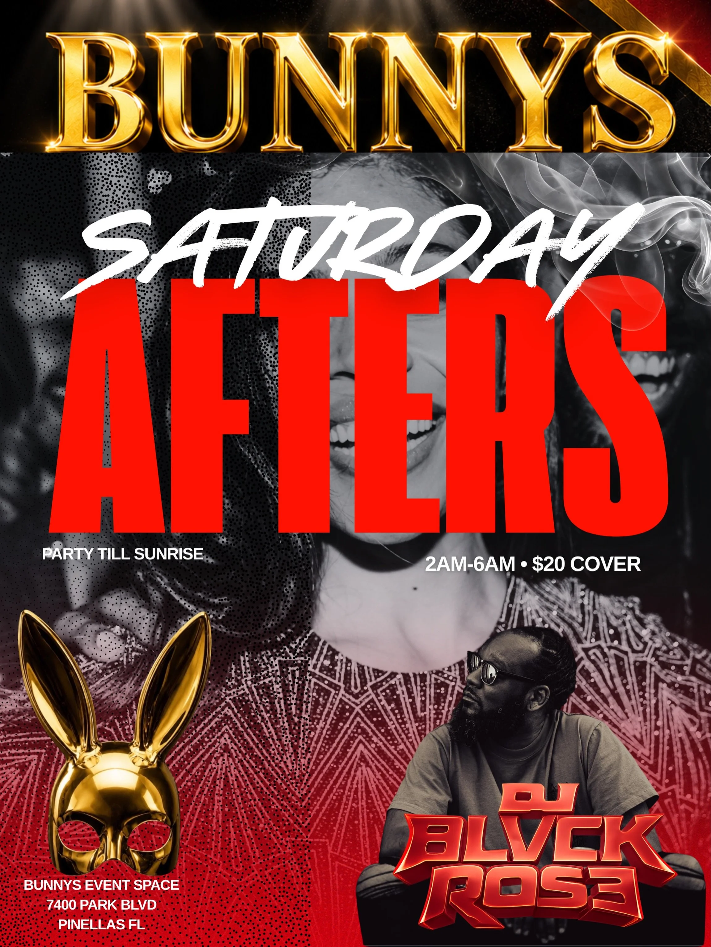 SAT AFTERS 2am-6am
DJ BLVCK ROS3
$20 COVER. 
#pinellasafters