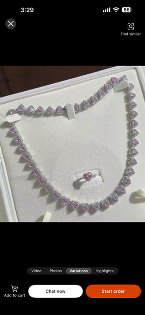 Heart Diamond  Chain & Ring