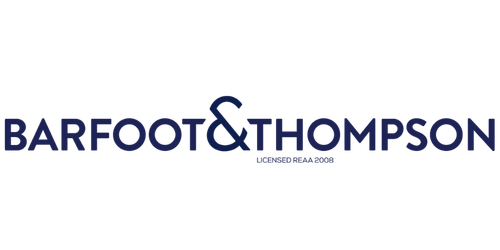 Logo of Barfoot & Thompson, a real estate company.