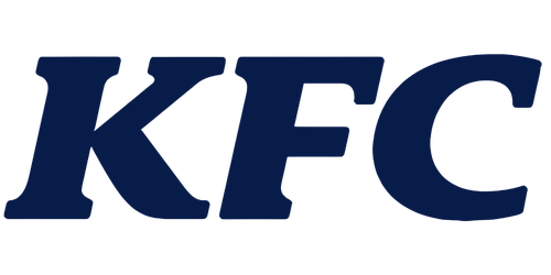 KFC logo in blue text