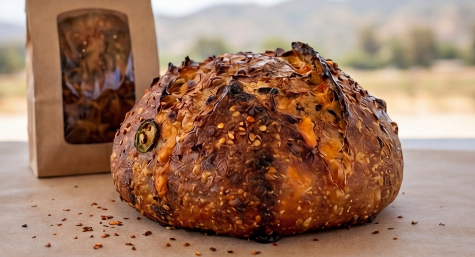 Spicy Cheddar Jalapeño Sourdough