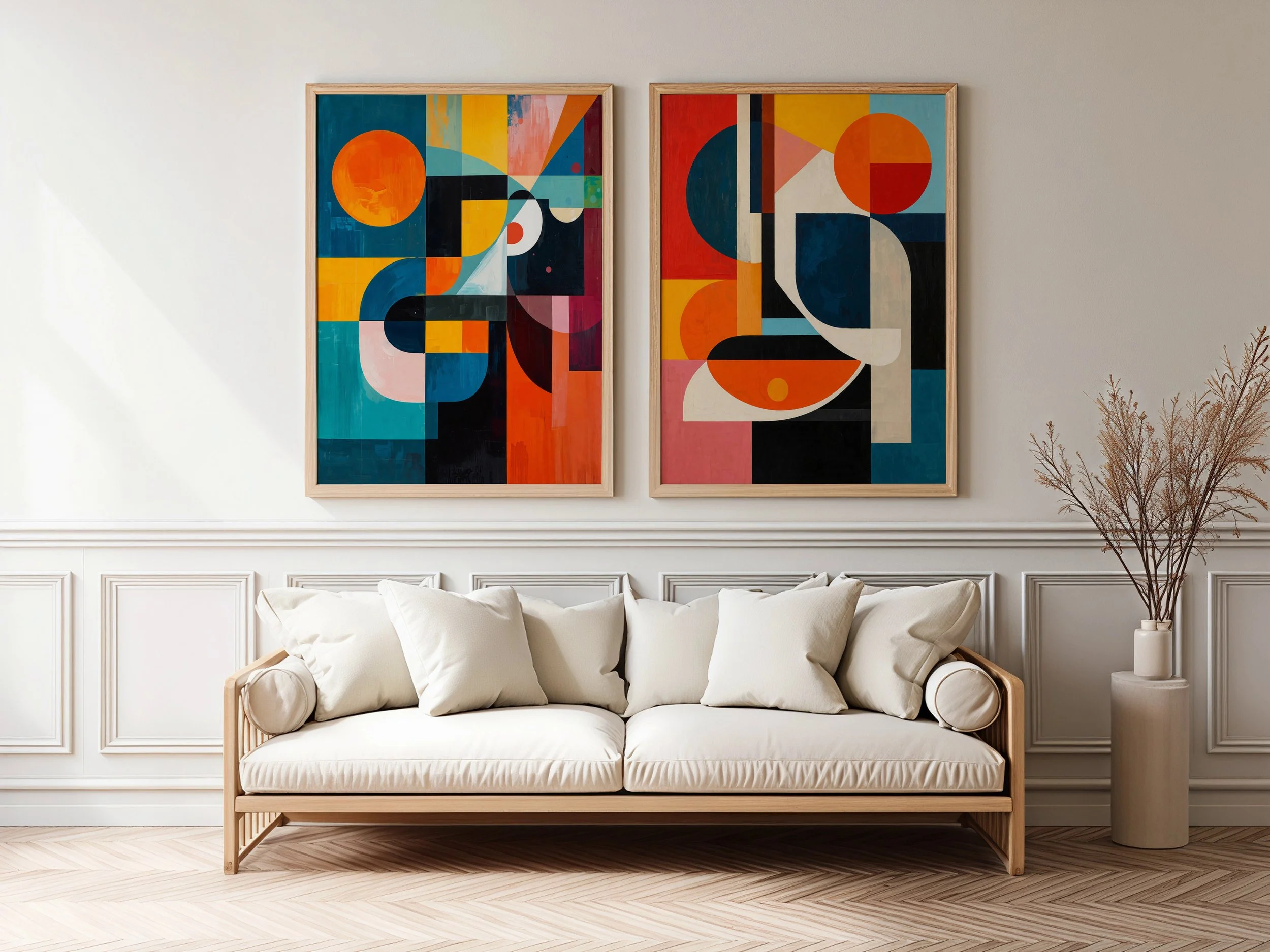 How to Style Retro Abstract Wall Art in Mid Century Modern Interiors (2026 Guide)