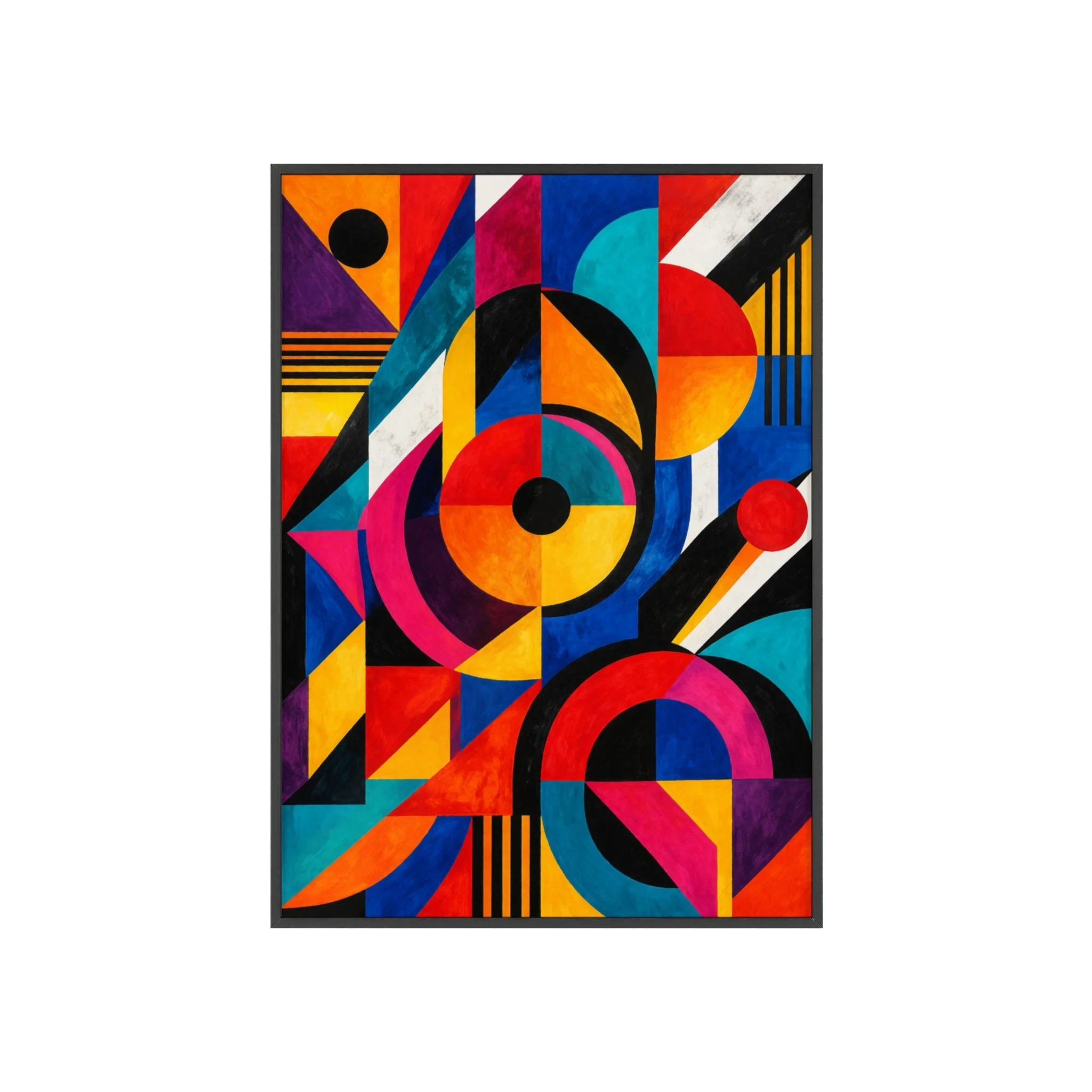 Colorful Geometric Bauhaus Wall Art Printable, Mid Century Modern Abstract Wall Art, Large Statement Printable Wall Art Download