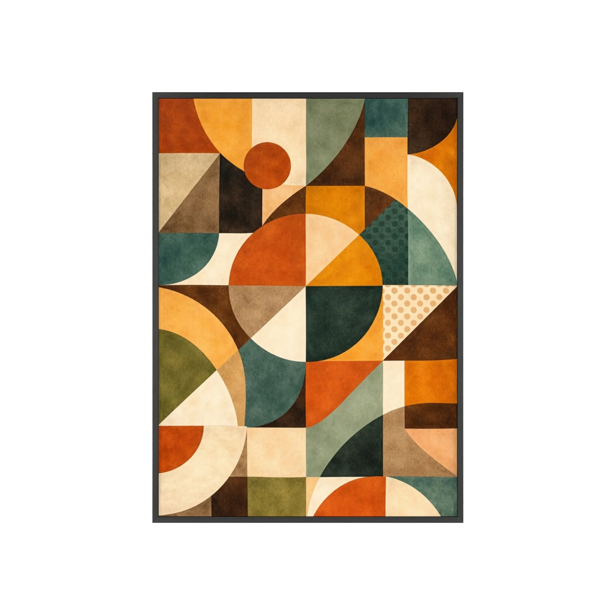 Neutral Geometric Abstract Wall Art Printable, Bauhaus Wall Art, Mid Century Modern Printable