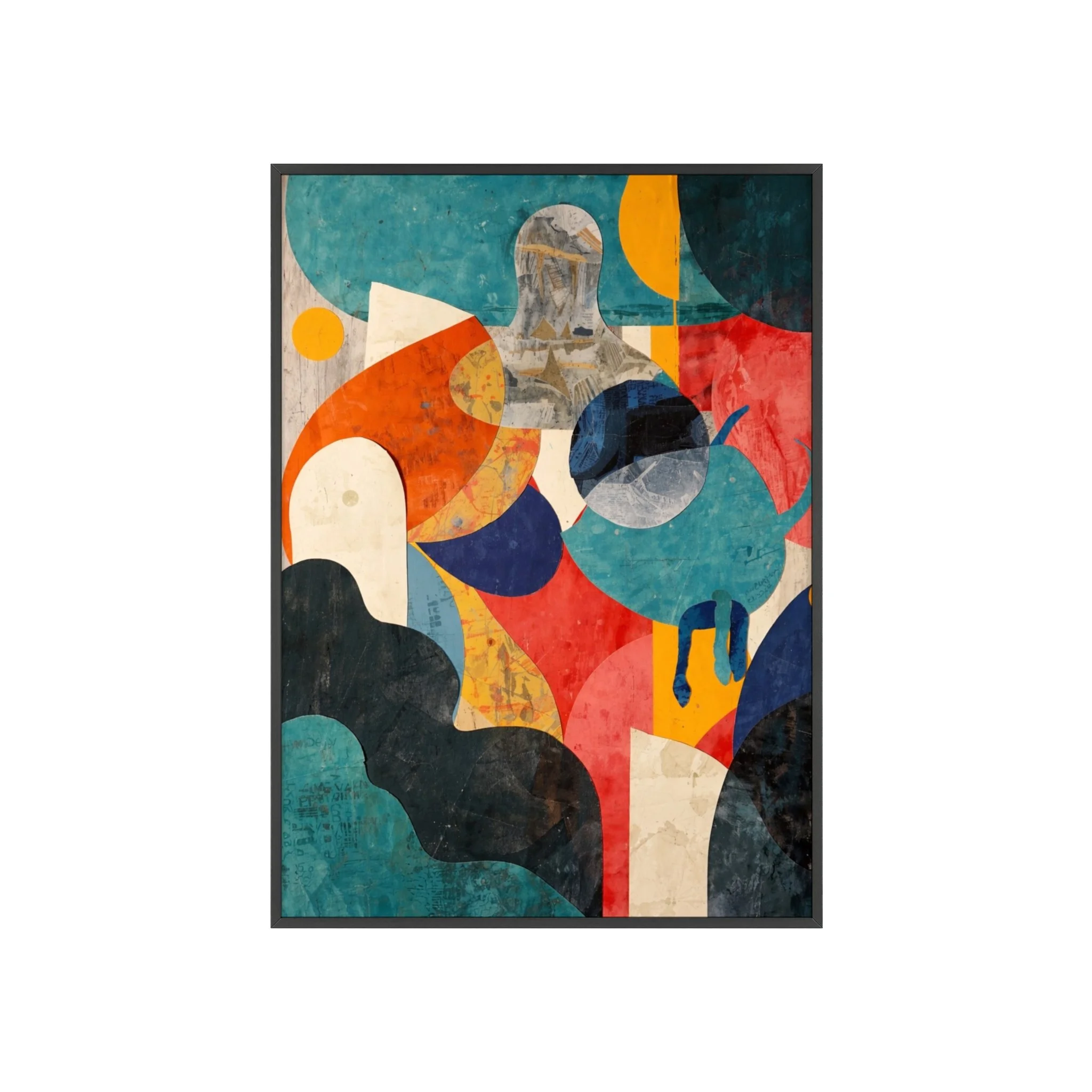 Matisse-Inspired Cutout Art Print | Colorful Abstract Printable Wall Art