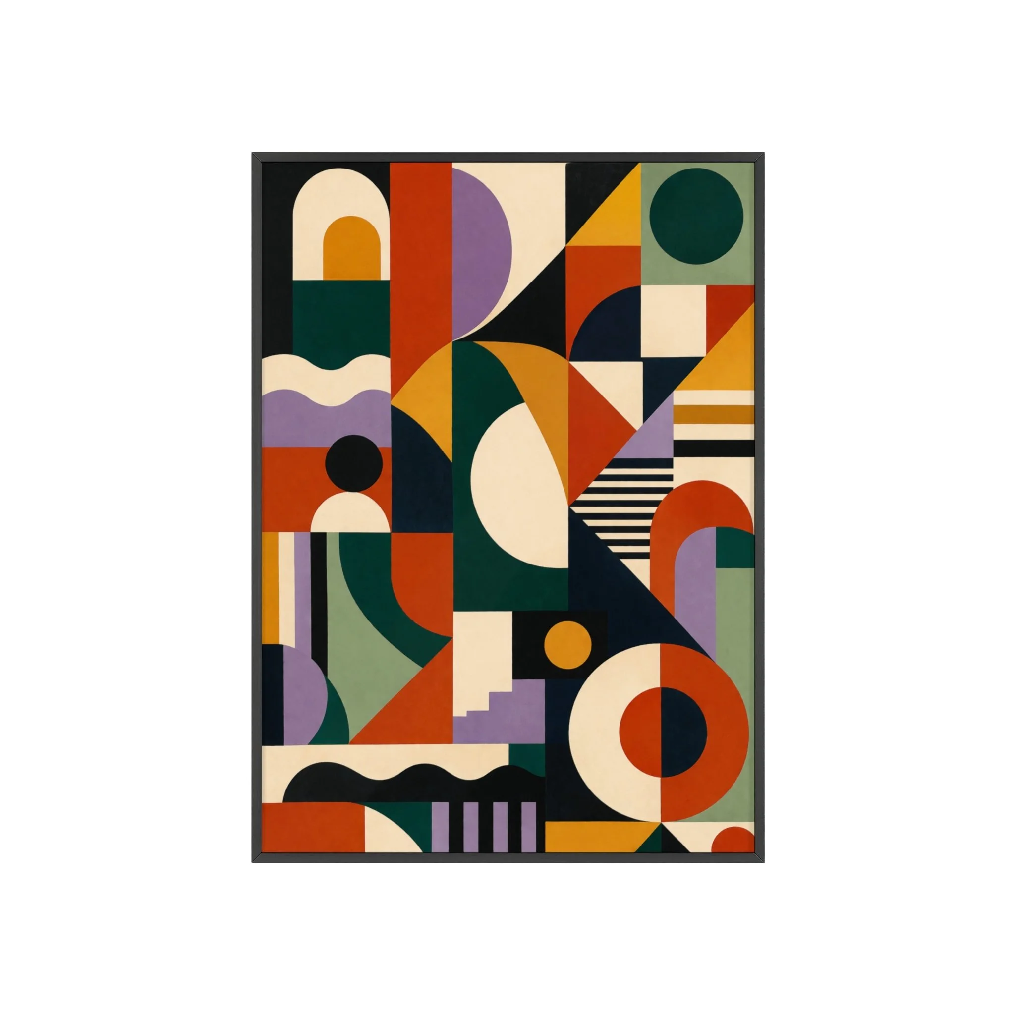 Geometric Abstract Wall Art Printable, Mid Century Modern Wall Art, Bauhaus Printable Poster