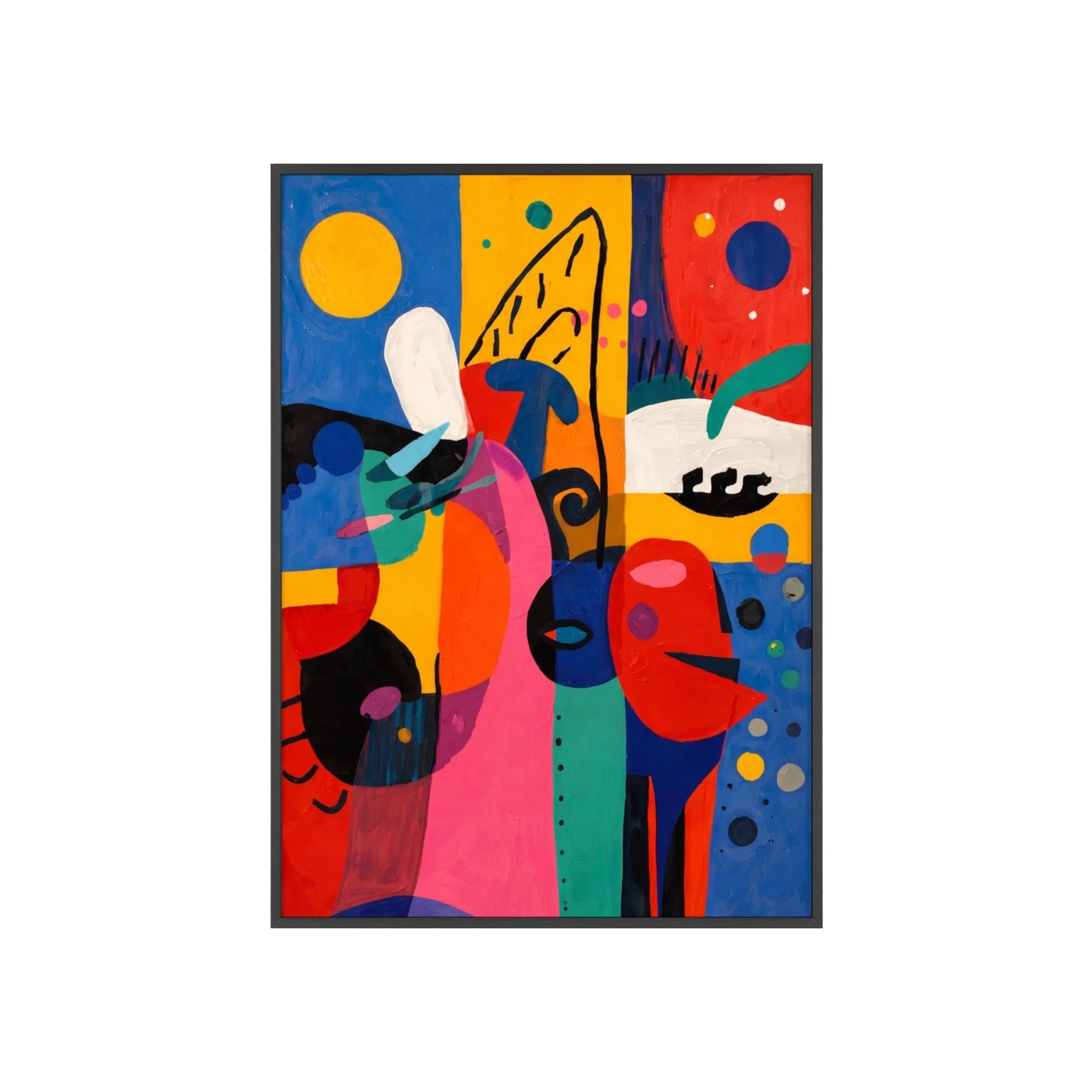 Matisse Inspired Abstract Face Wall Art Printable, Colorful Abstract Portrait Printable, Modern Wall Art Download