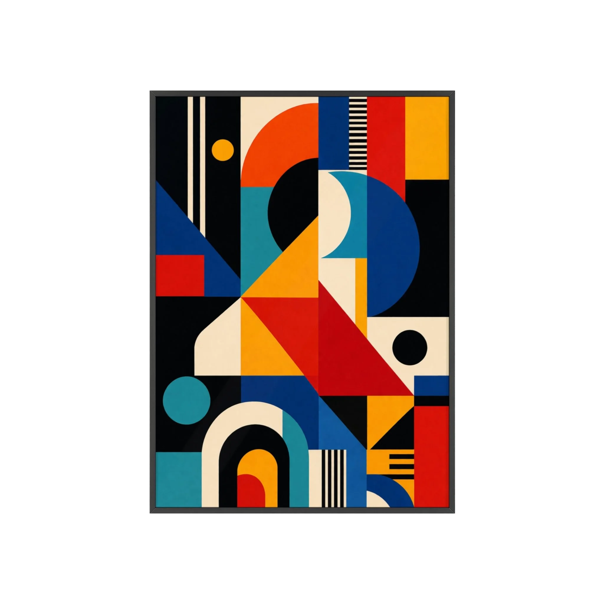 Colorful Geometric Abstract Wall Art Printable, Bauhaus Modern Wall Art Download