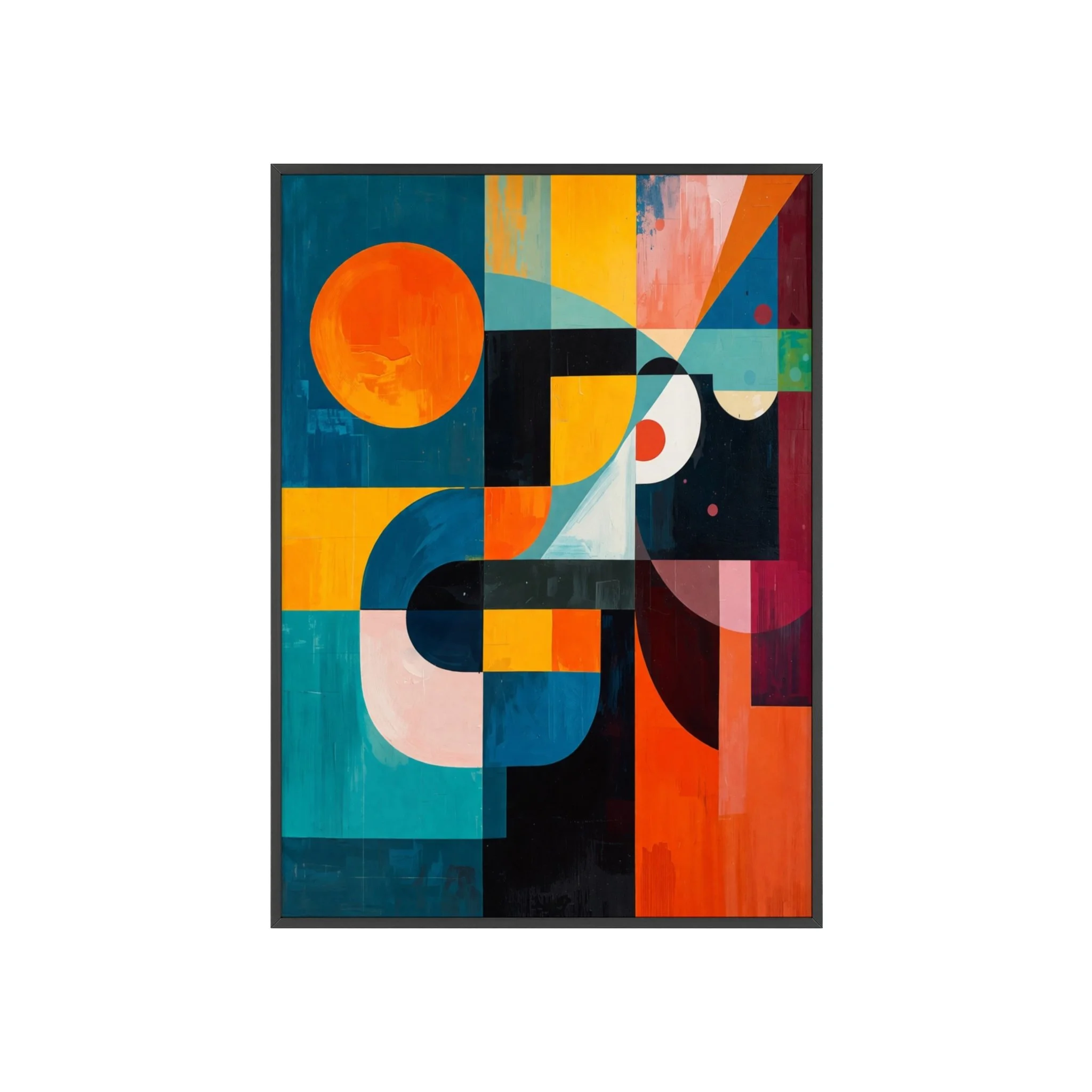 Retro Abstract Wall Art Printable, Mid Century Modern Printable Wall Art, Vintage Geometric Wall Art Download