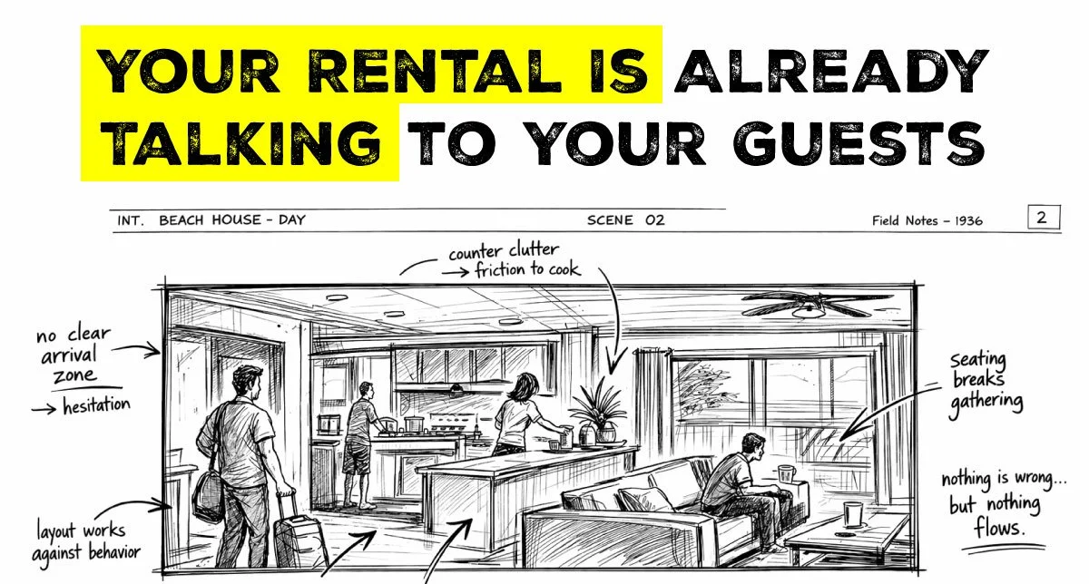 Your Space Is Always Talking to Your Guests. Most Hosts Have No Idea What It's Saying. Article by Stagineer, the Guest Stay Experience Design company.