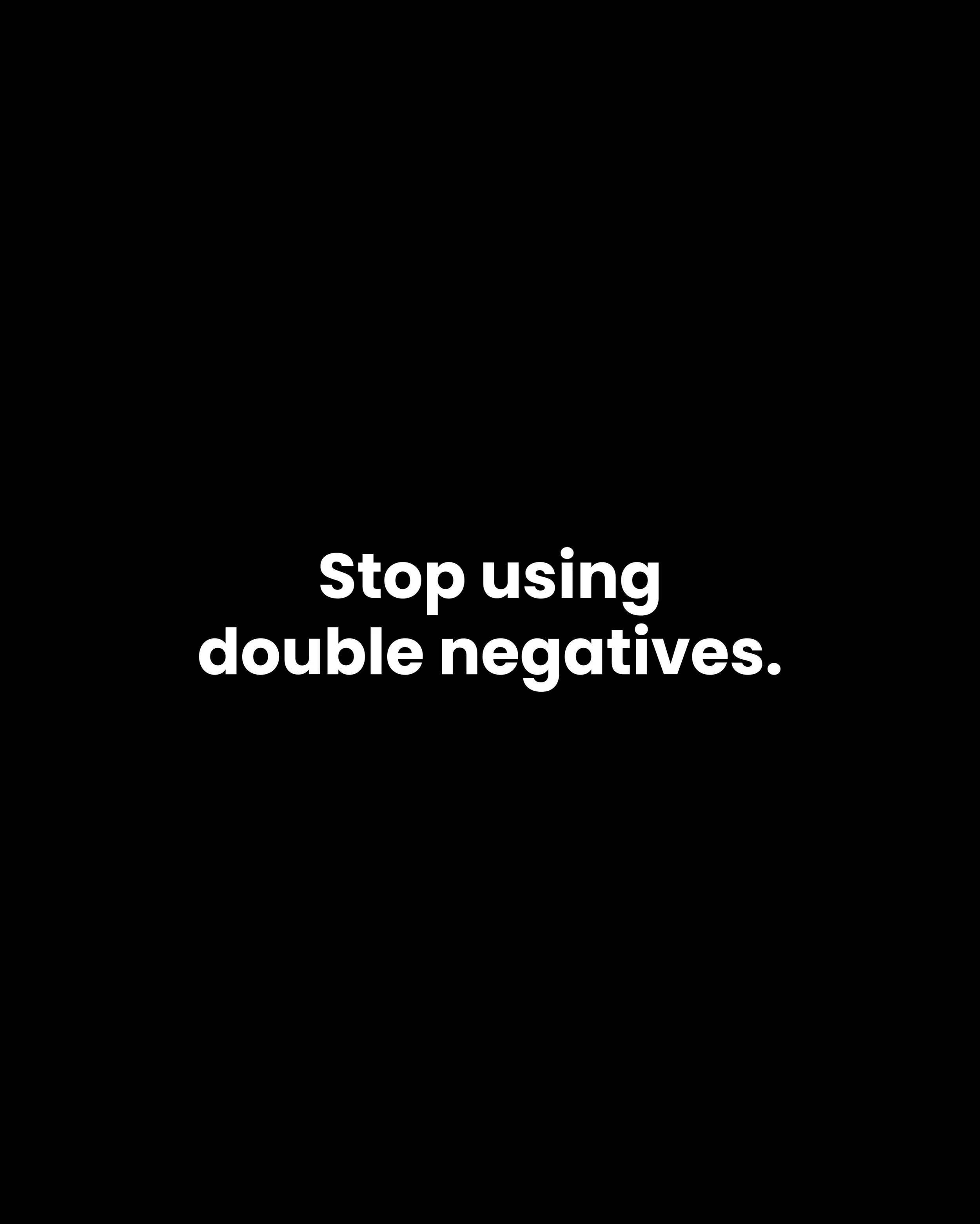 One of my favourite hospitality lessons is to stop using double negatives&hellip;

Don&rsquo;t tell customers it wasn&rsquo;t a problem.

Tell them you&rsquo;re happy to help.

They will feel better. 

And even if you aren&rsquo;t actually happy to h