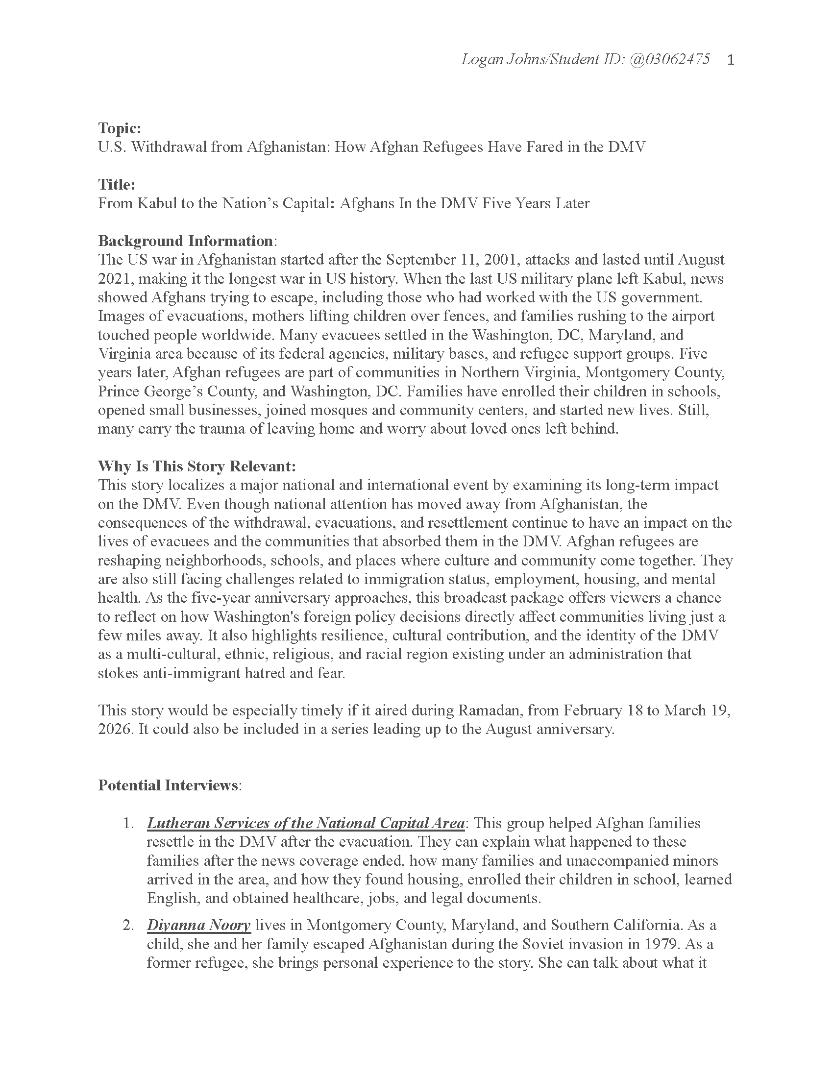 From Kabul to the Nation's Capital: Afghans In the DMV Five Years Later (Pg 2)