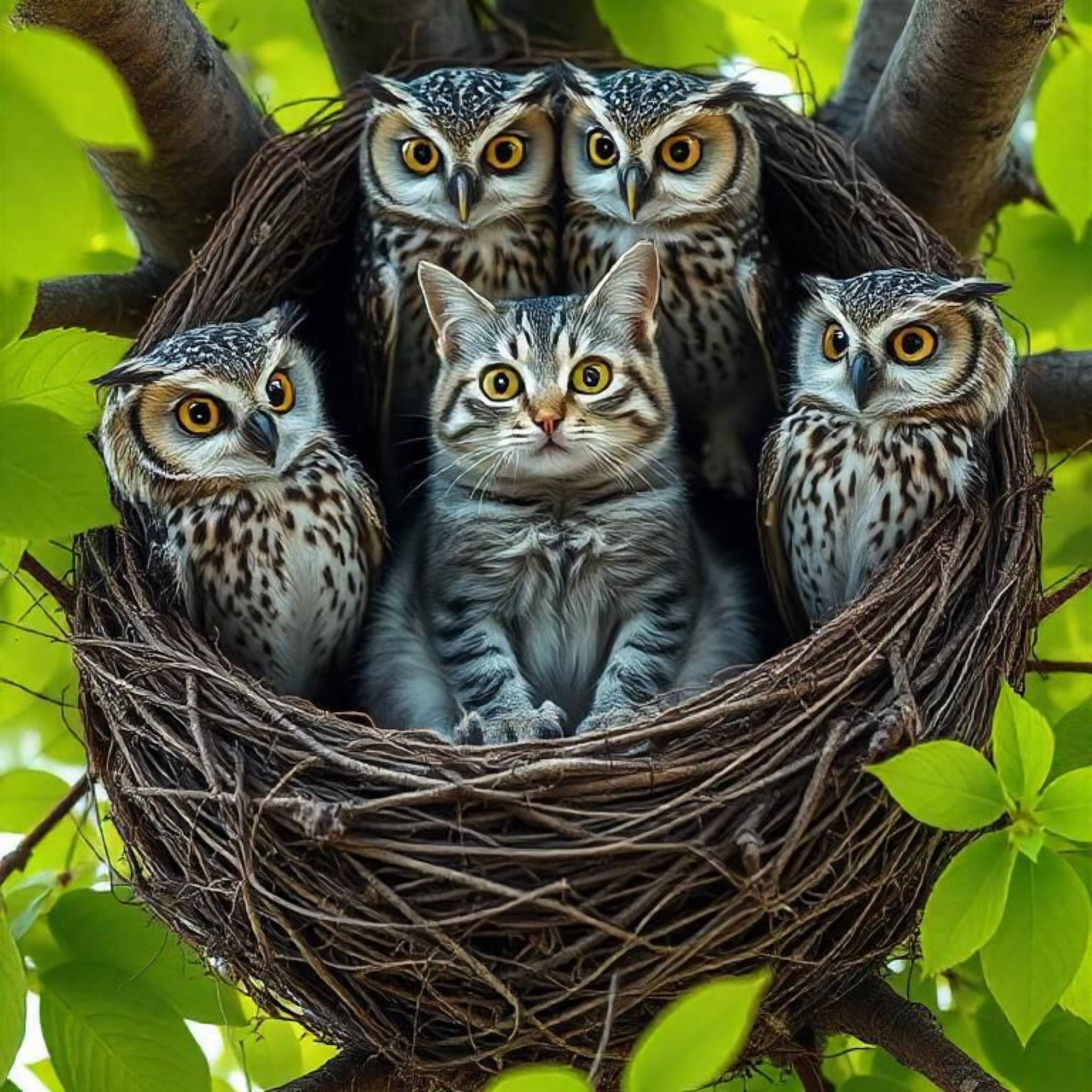 Unlikely Nest – Framed Tile