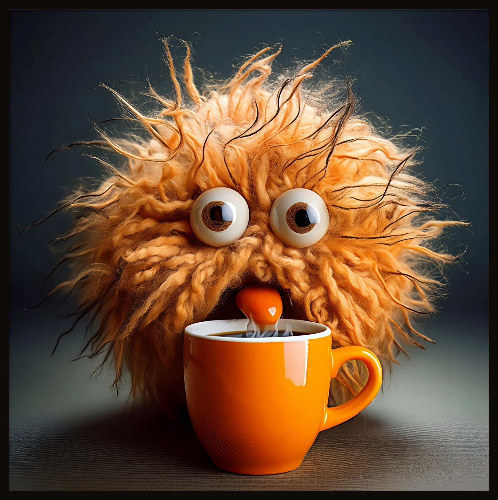 Morning Coffee Monster – Framed Tile