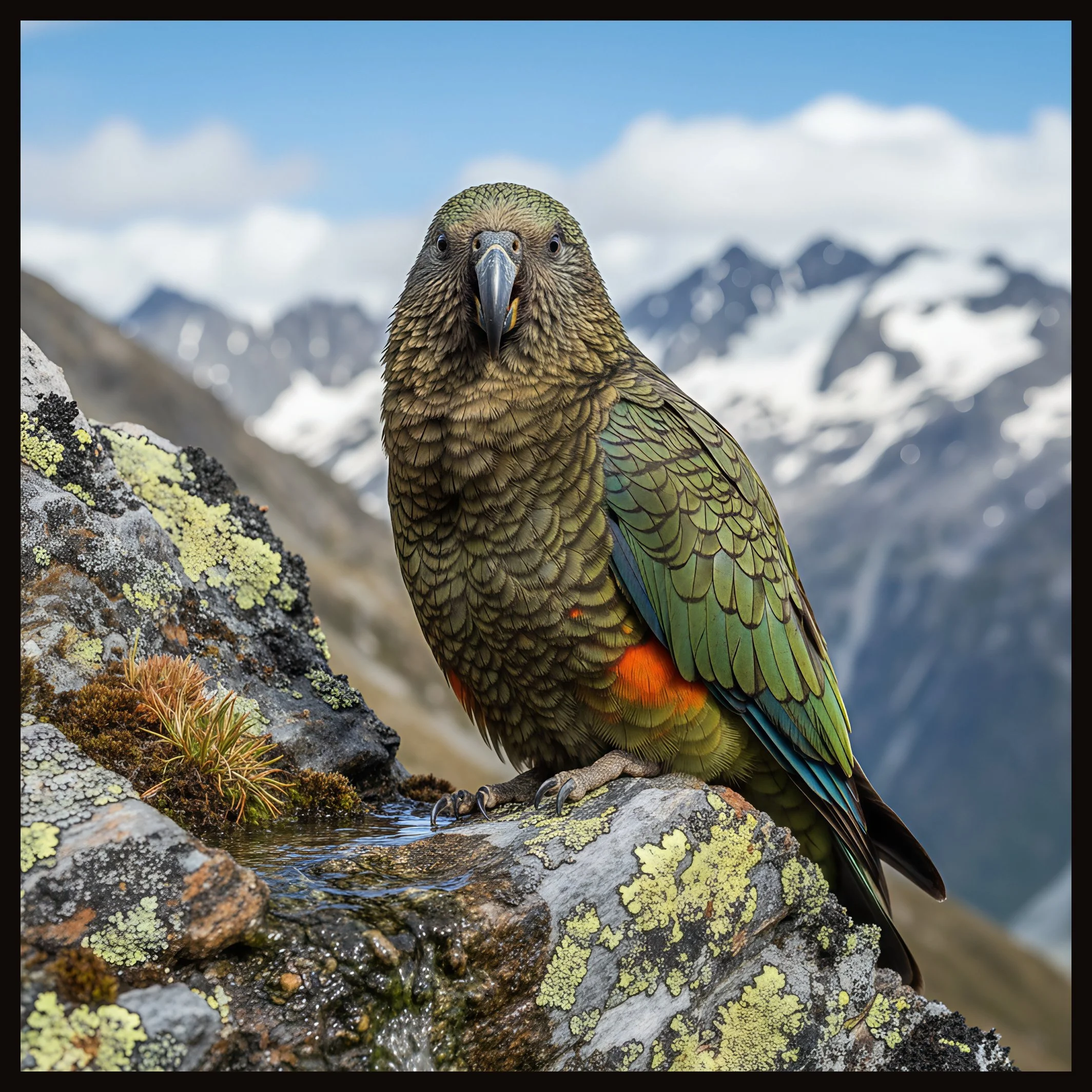 Alpine Kea – Framed Tile