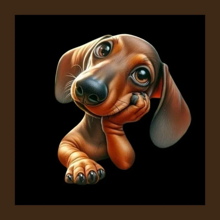 Charming Dachshund – Framed Tile