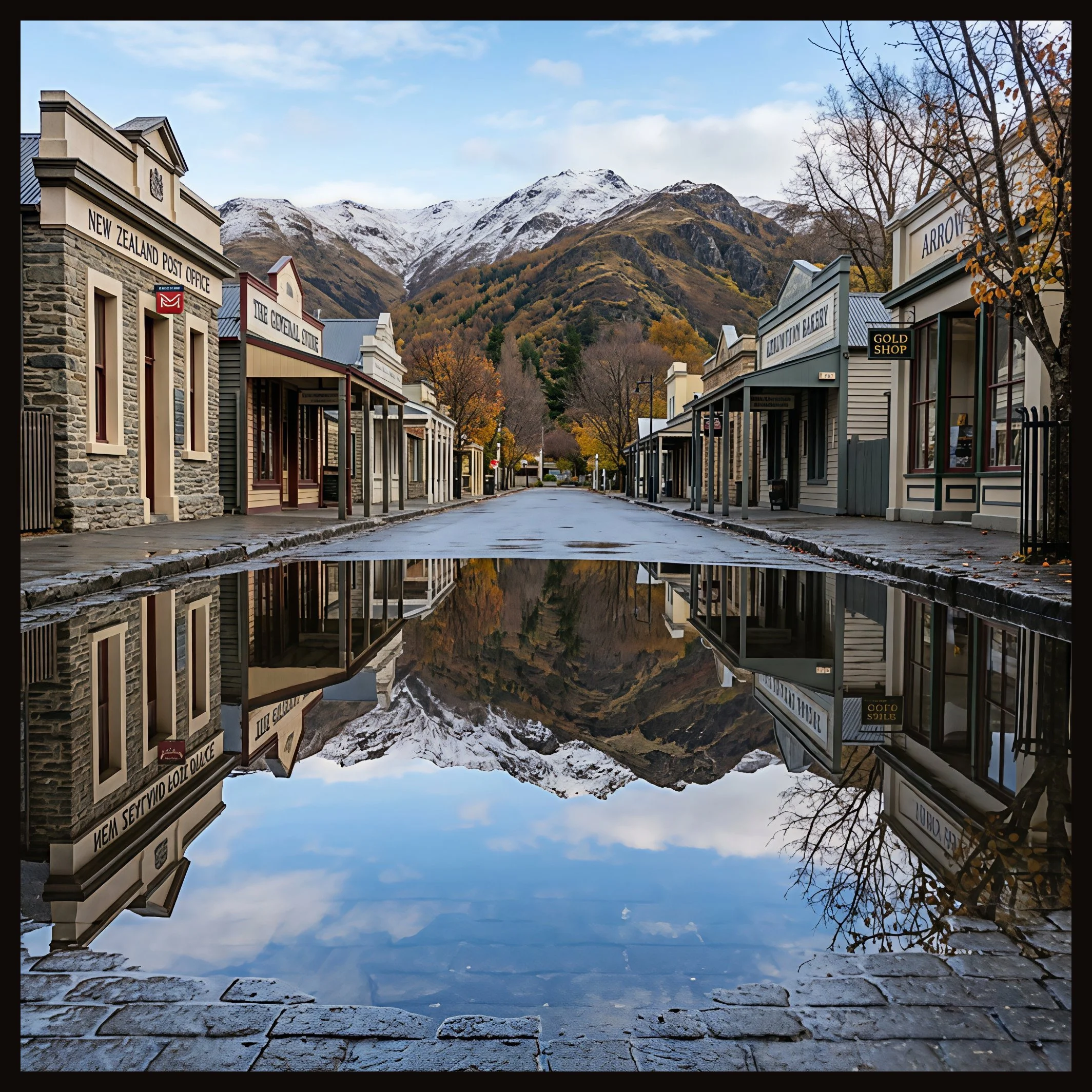 Reflections of Arrowtown – Framed Tile