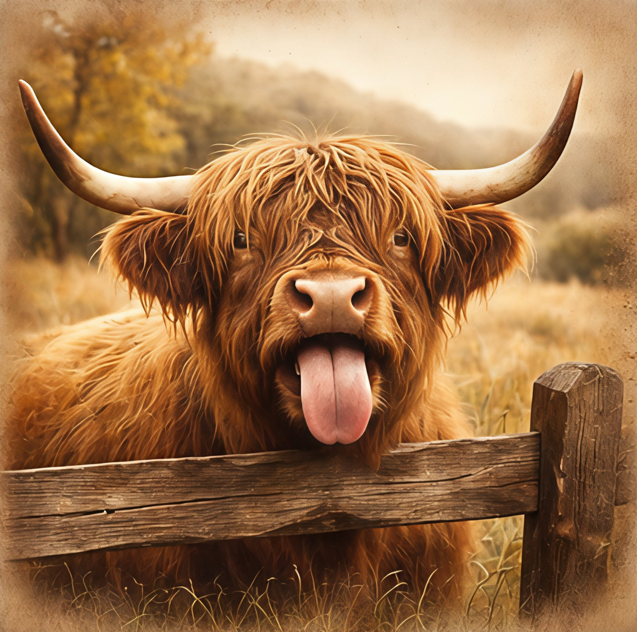 Highland Cow Coaster Set – Set of 4 Unique Designs