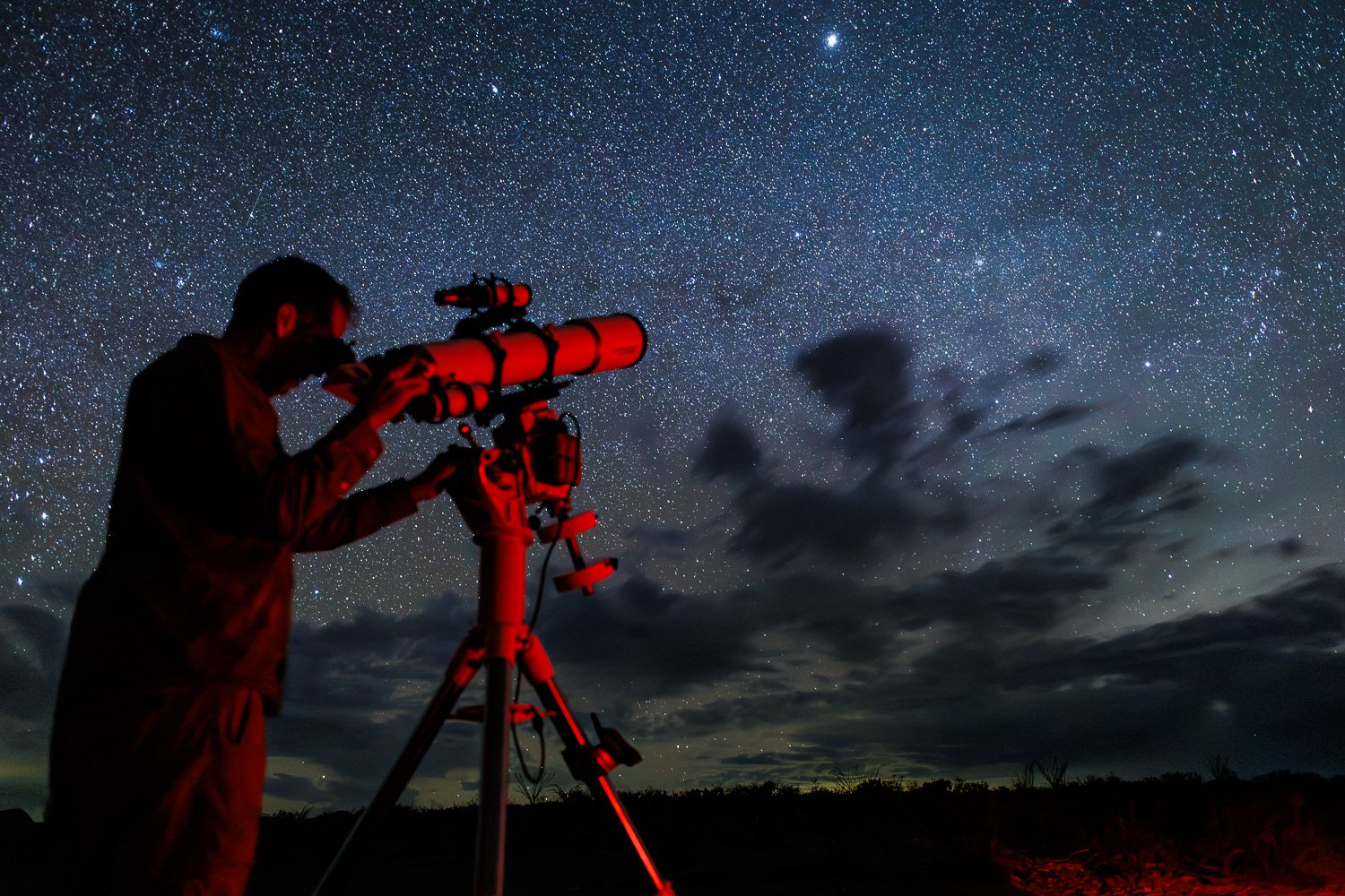 Look through the telescope