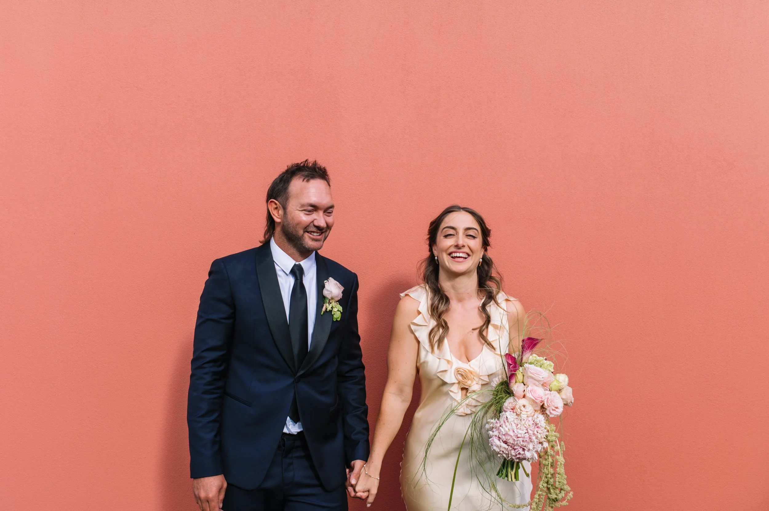 Bride and groom at Palazzo Campania, Tasmania
