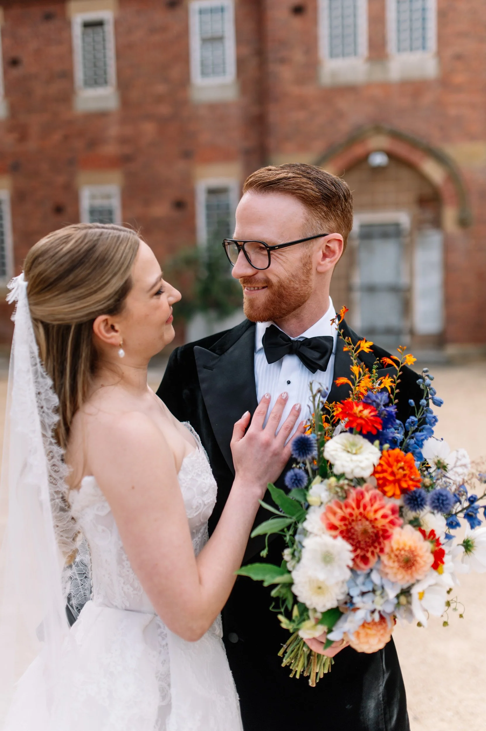 Bride and groom at The Agrarian Kitchen