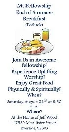 Church Breakfast and Baptisms